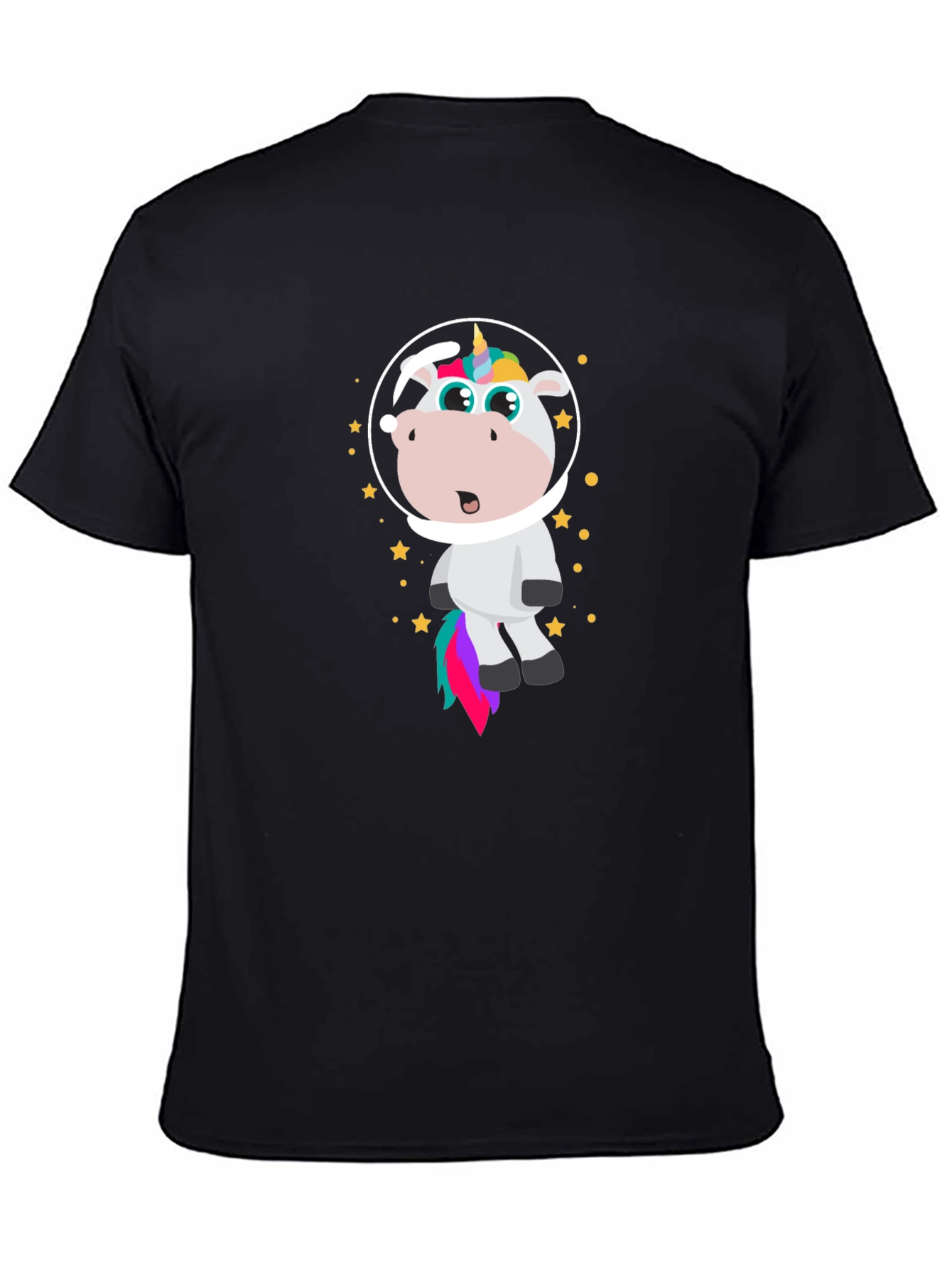 Astronaut Unicorn Graphic Tee - Black
