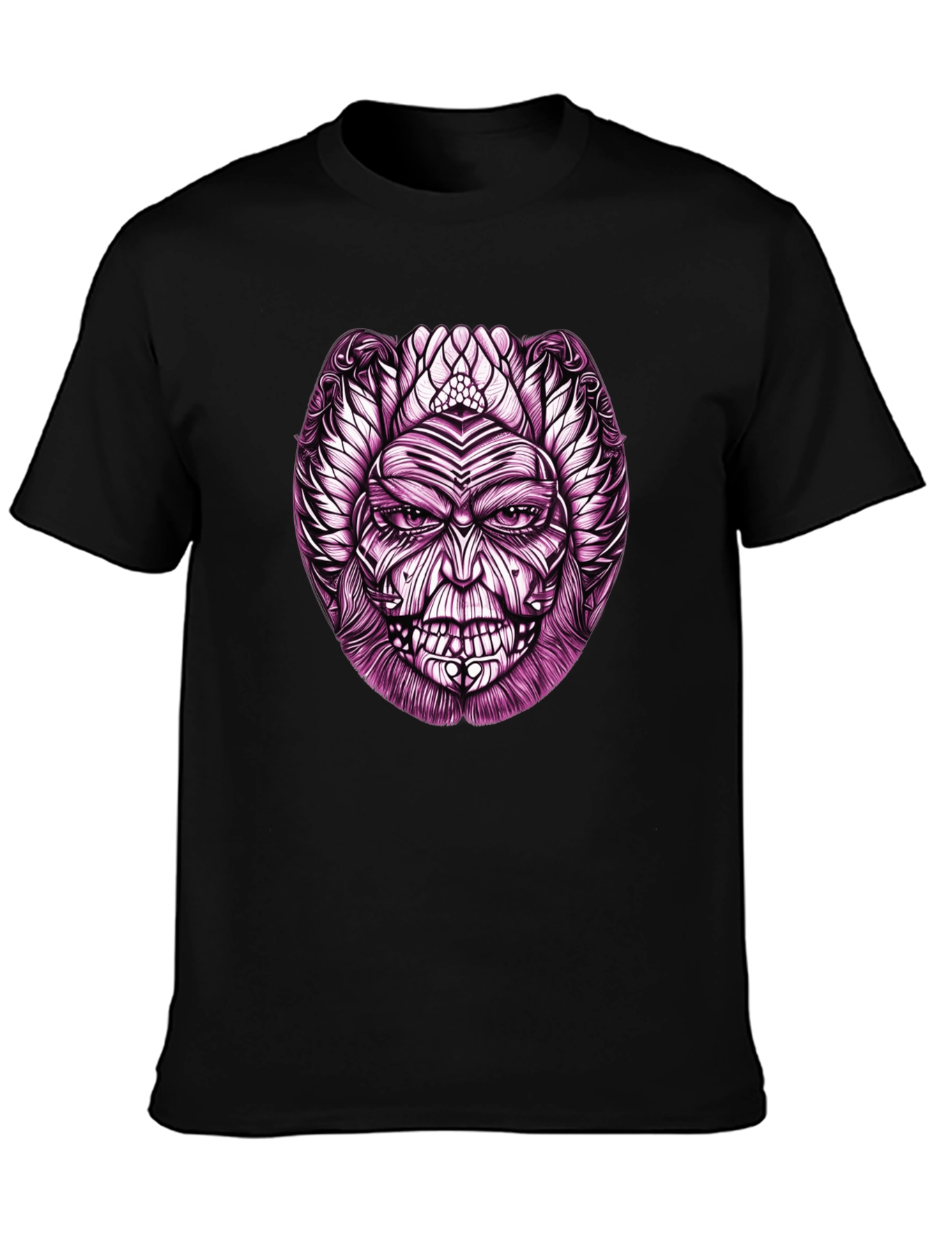 Mens Graphic Tee - Mystic Mask Design