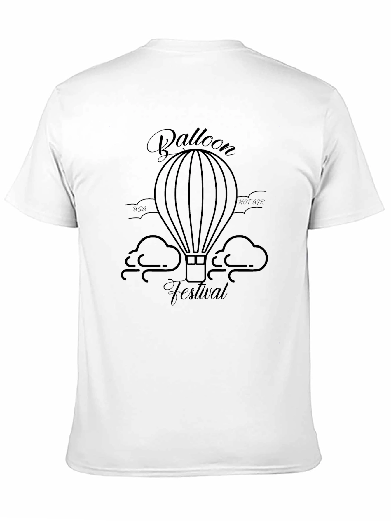 Balloon Festival Graphic Tee - Black Casual Shirt
