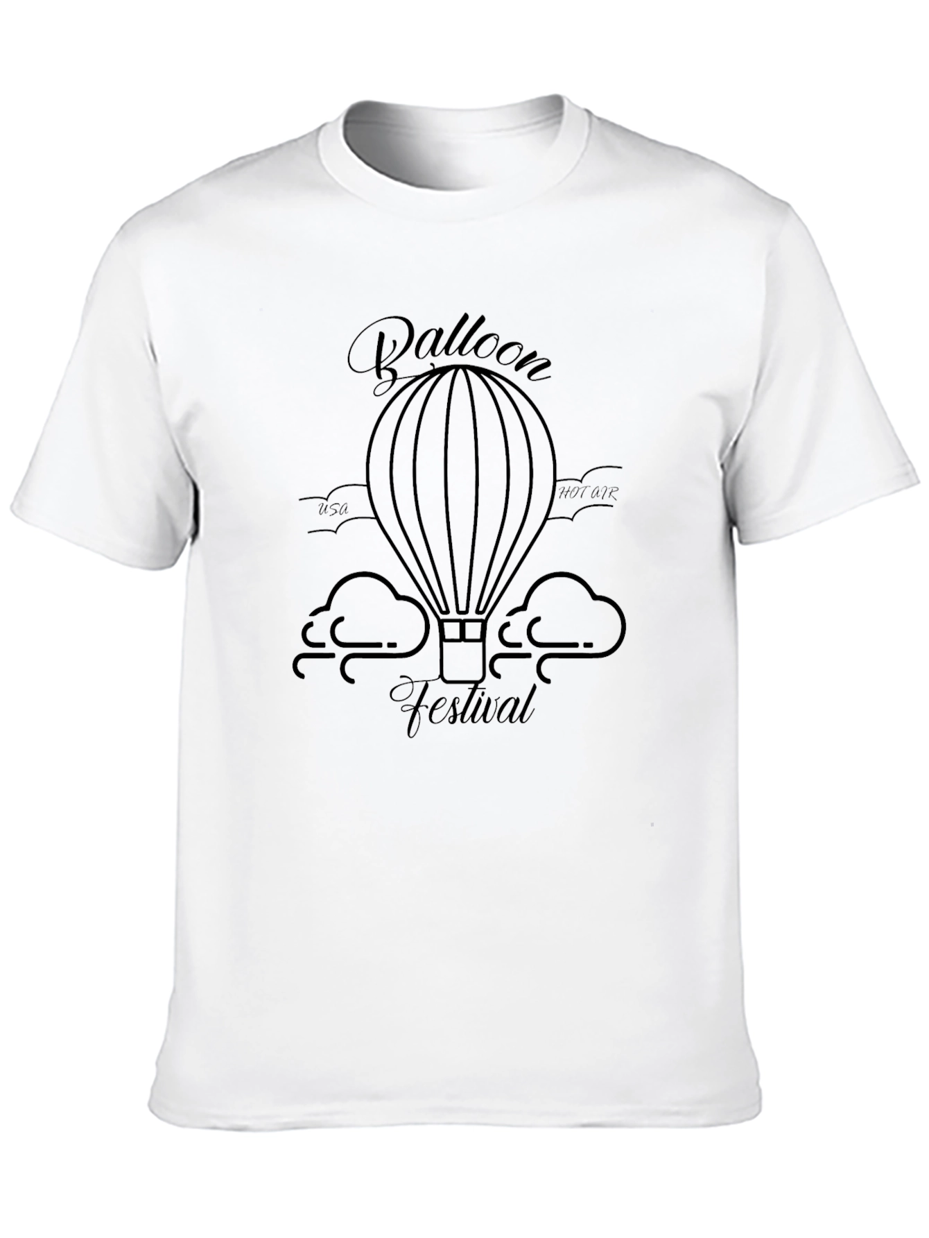 Balloon Festival Graphic Tee - Black Casual Shirt