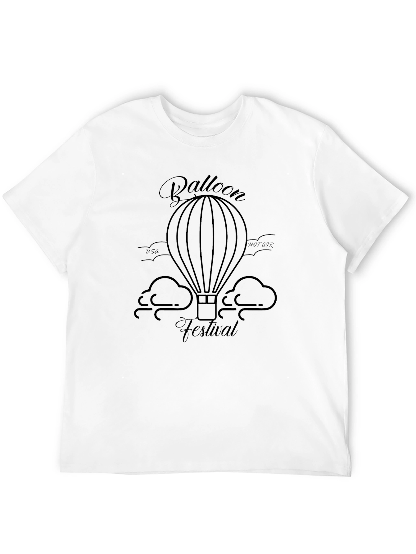 Balloon Festival Graphic Tee - Black Casual Shirt