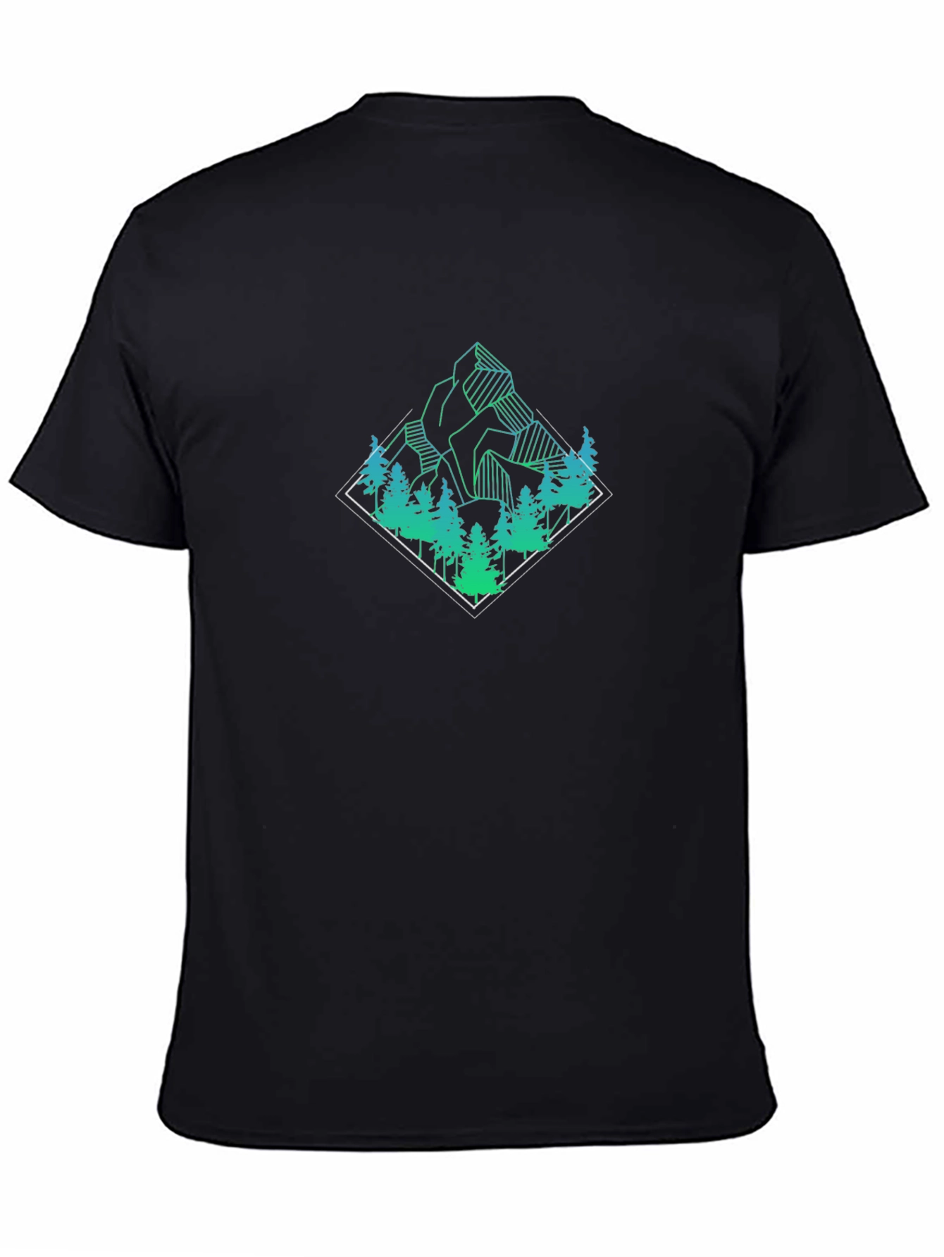 Mountain Forest Graphic Tee - Black