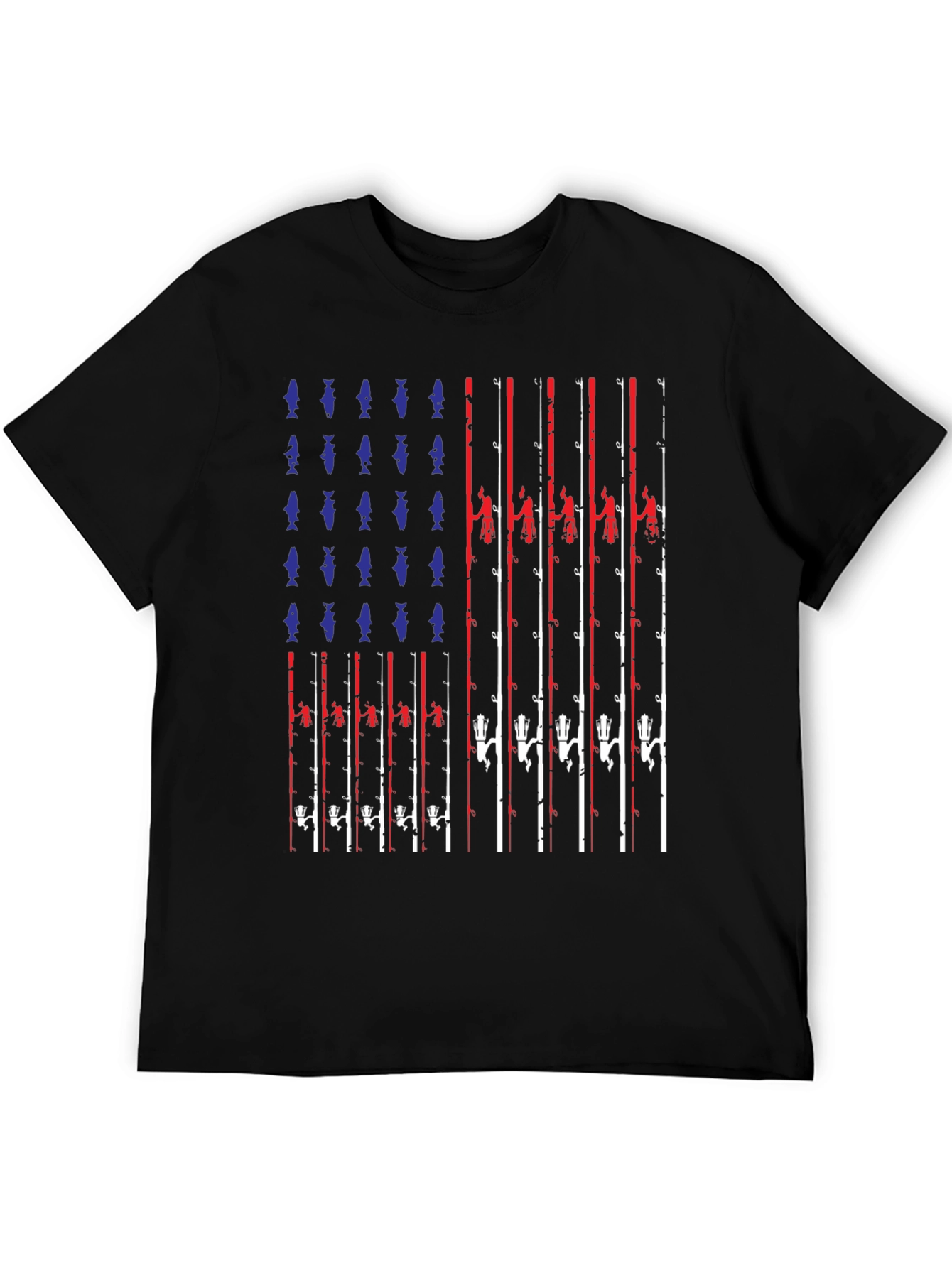 American Flag Fishing T-Shirt - Patriotic Angler