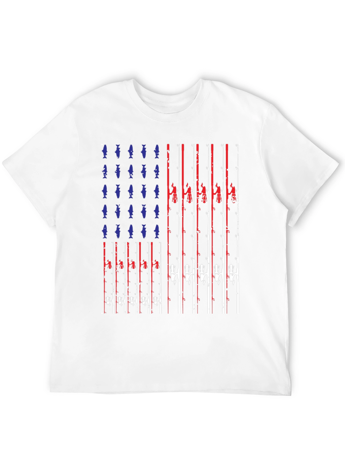 American Flag Fishing T-Shirt - Patriotic Angler