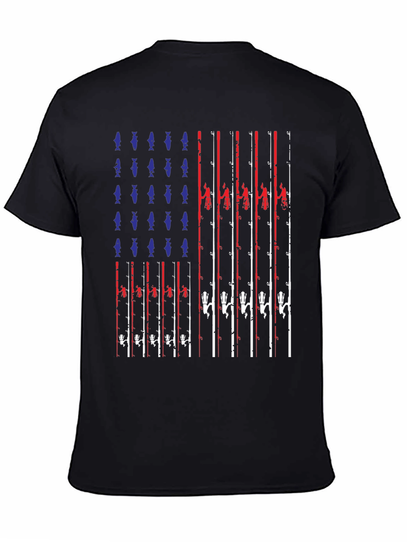 American Flag Fishing T-Shirt - Patriotic Angler