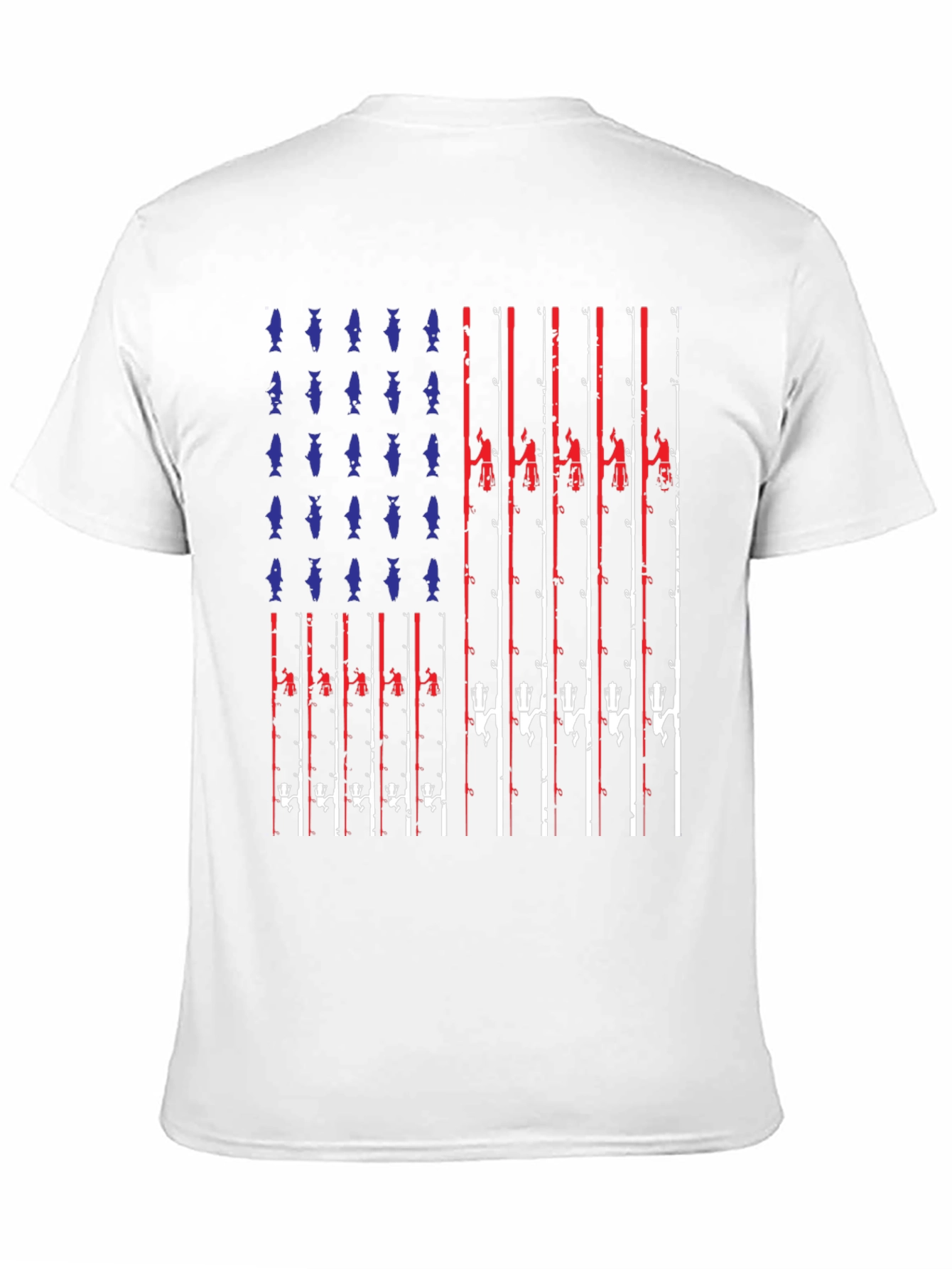 American Flag Fishing T-Shirt - Patriotic Angler