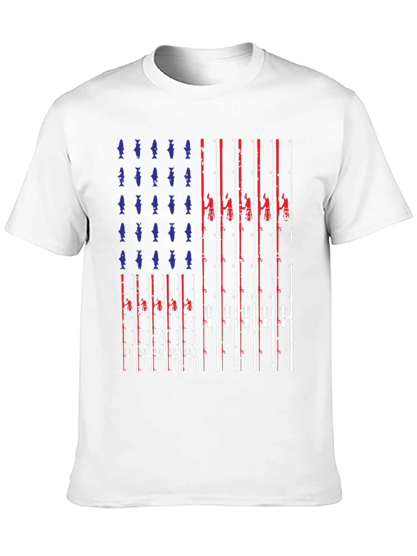 American Flag Fishing T-Shirt - Patriotic Angler