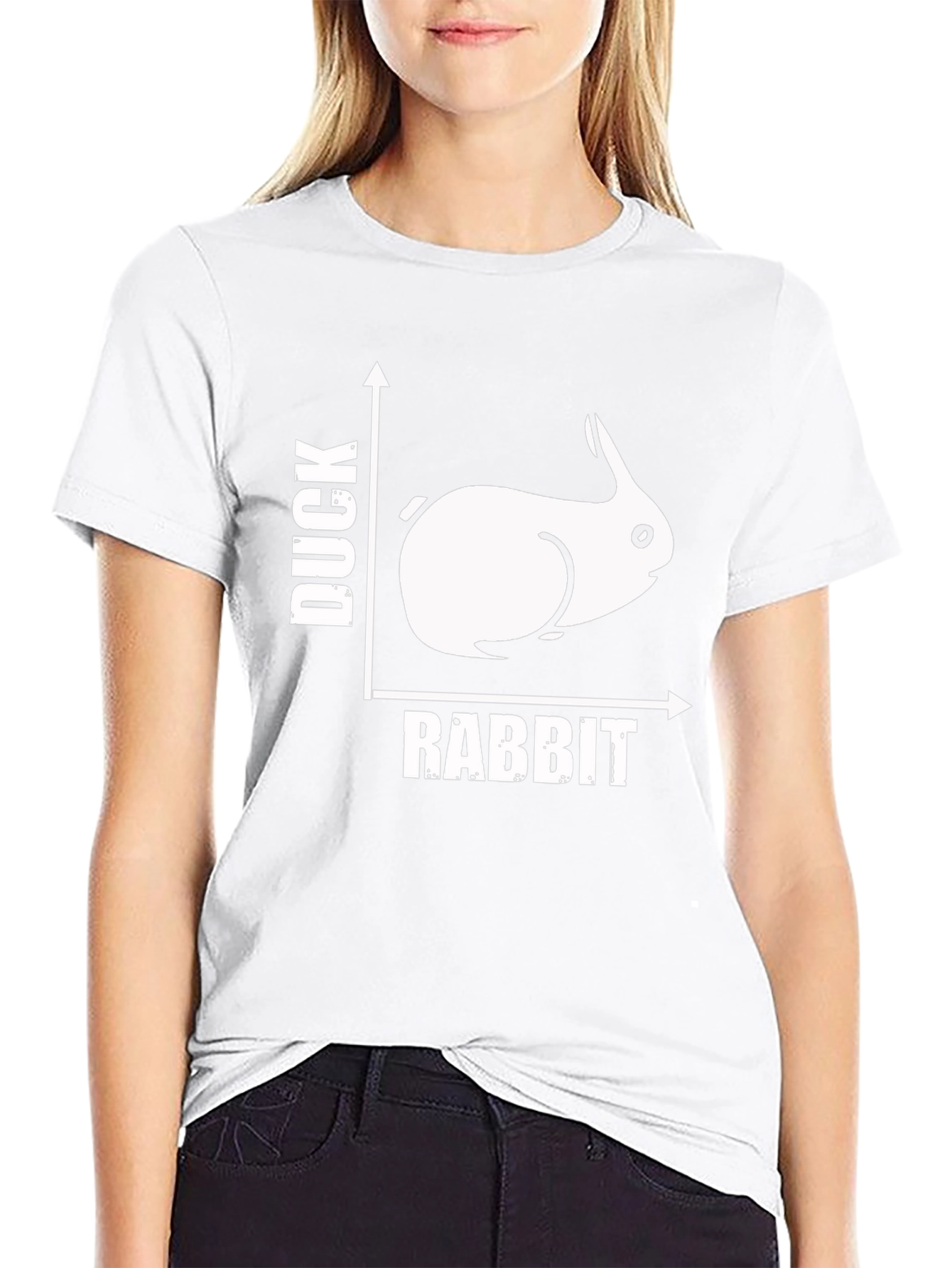 Duck Rabbit Illusion Graphic Tee - Mind-Bending Design