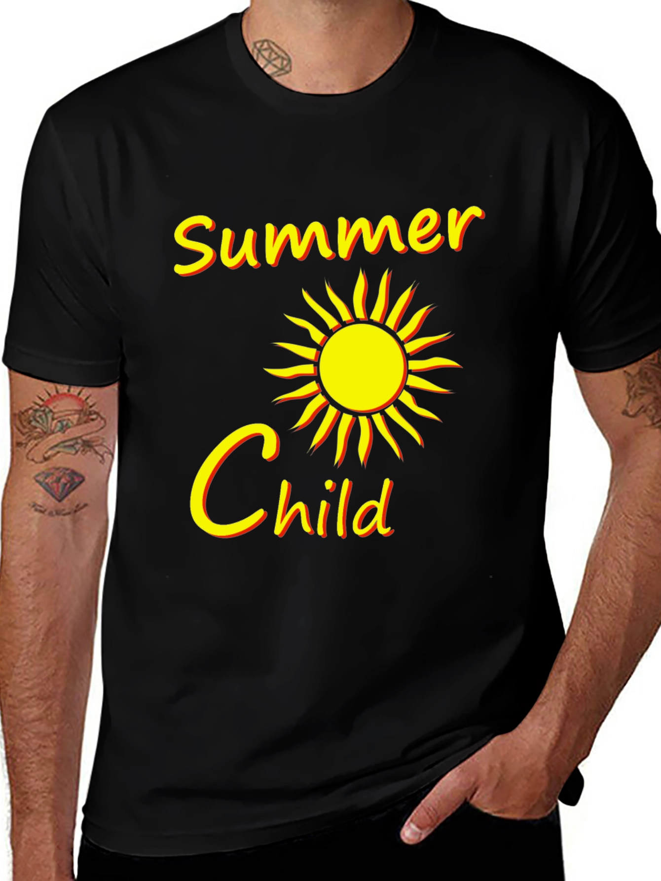Summer Child Black Graphic Tee