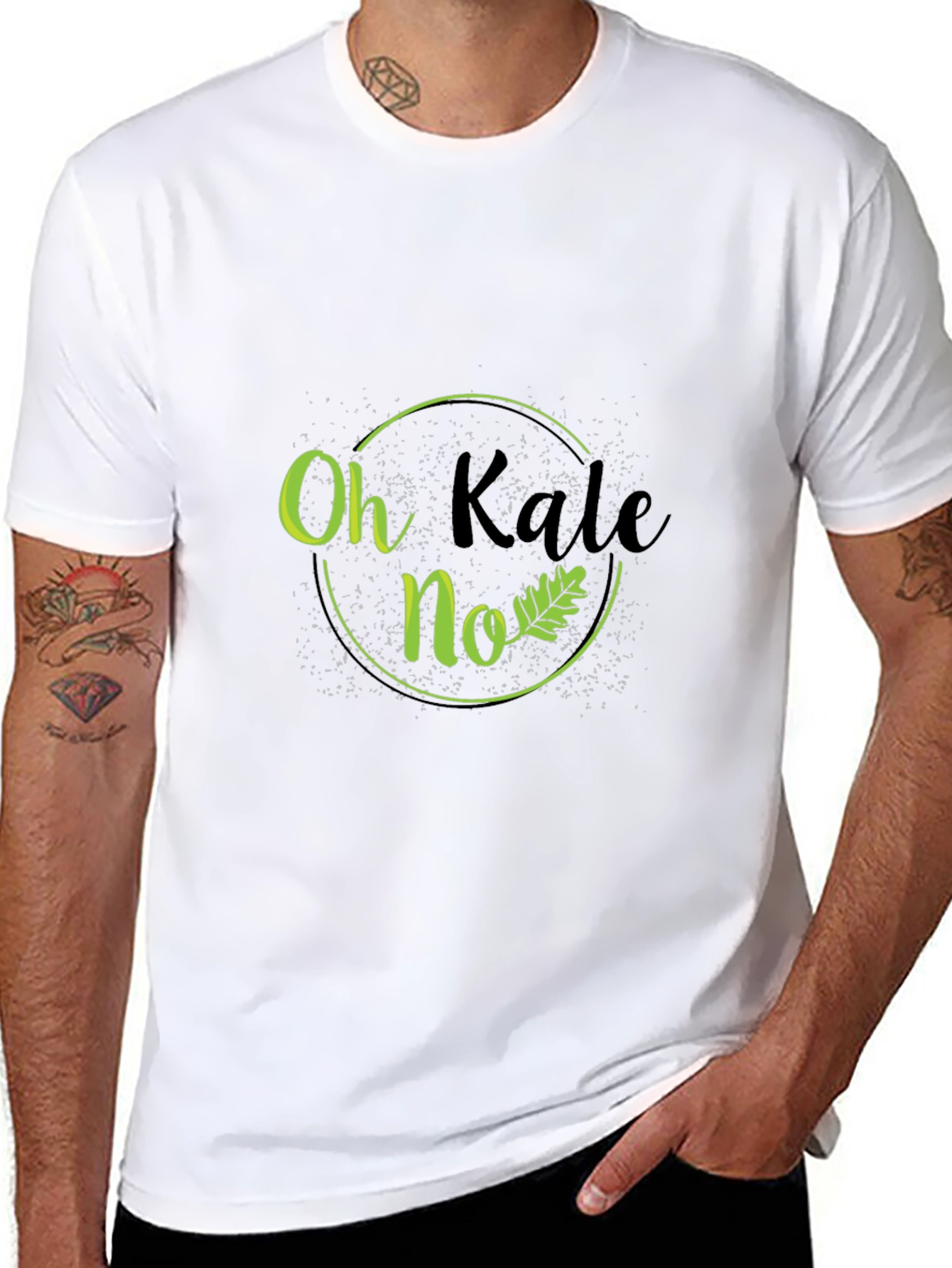 Oh Kale No T-Shirt - Funny Vegetarian Vegan Tee