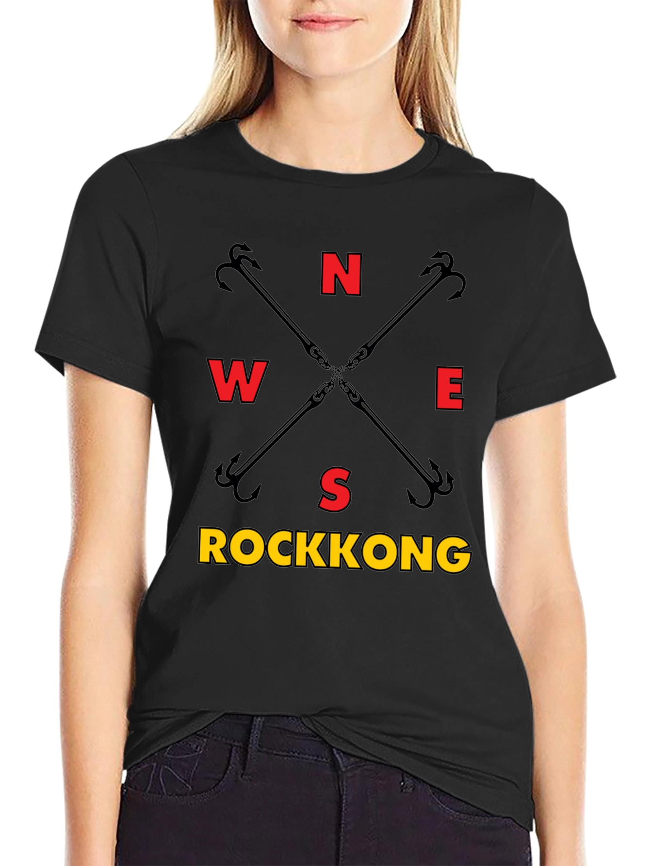 Rockkong Compass Black T-Shirt
