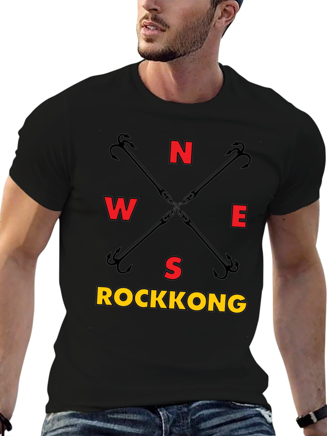 Rockkong Compass Black T-Shirt
