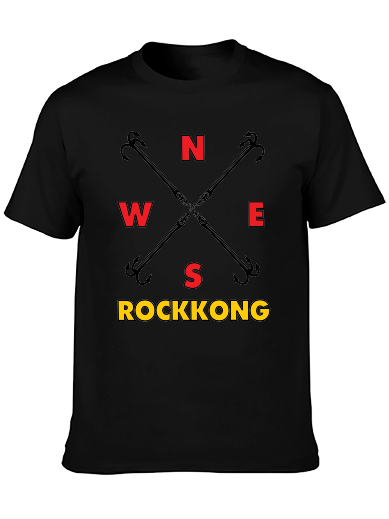 Rockkong Compass Black T-Shirt