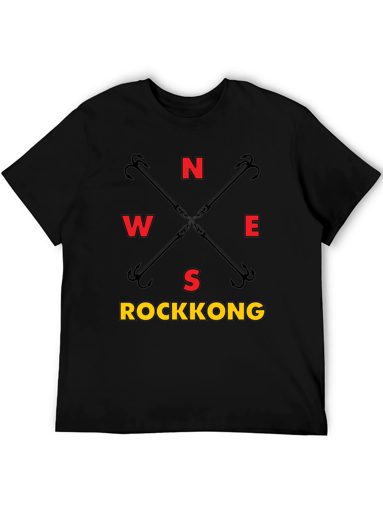 Rockkong Compass Black T-Shirt