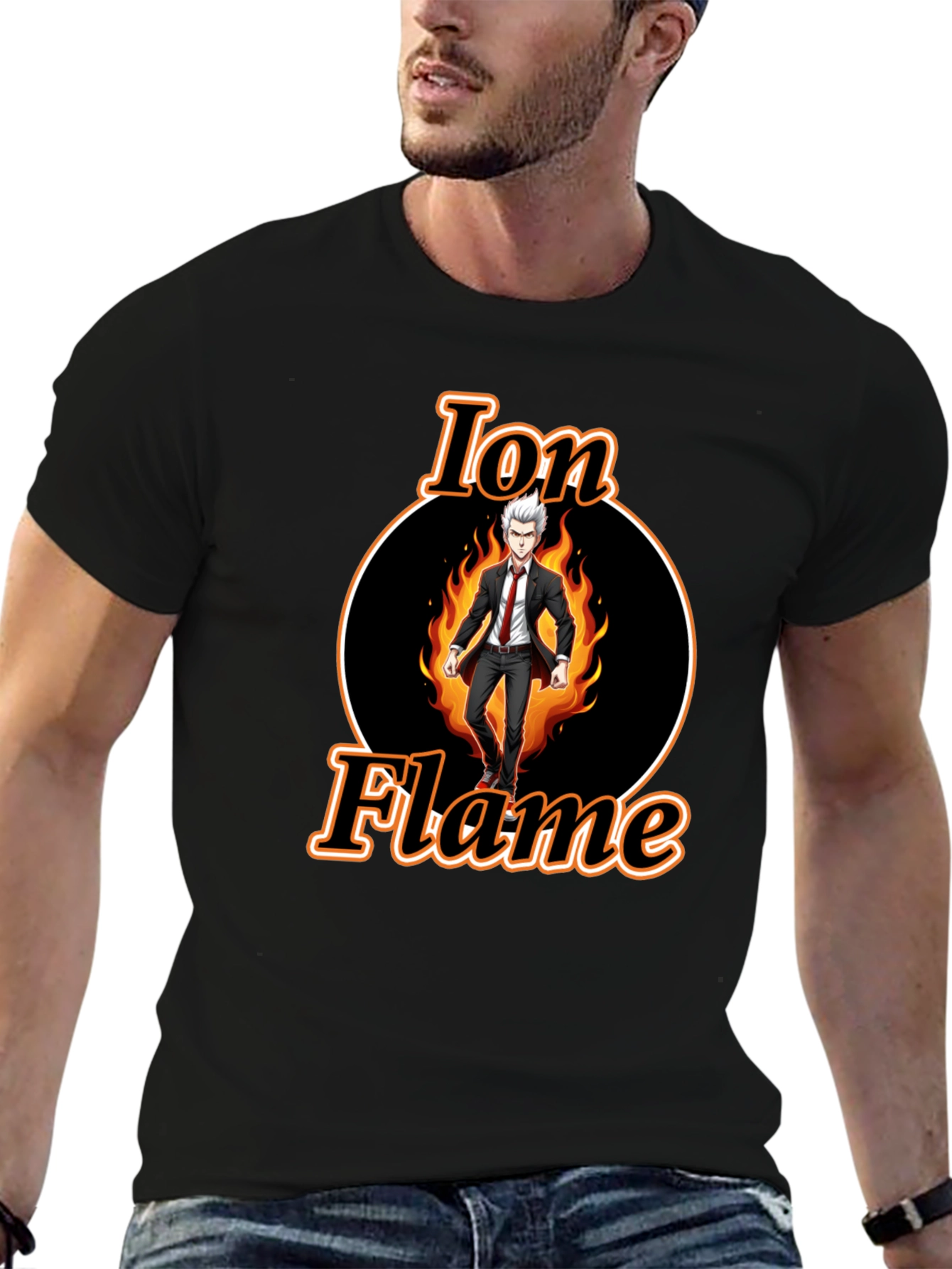 Ion Flame Graphic Tee - Black