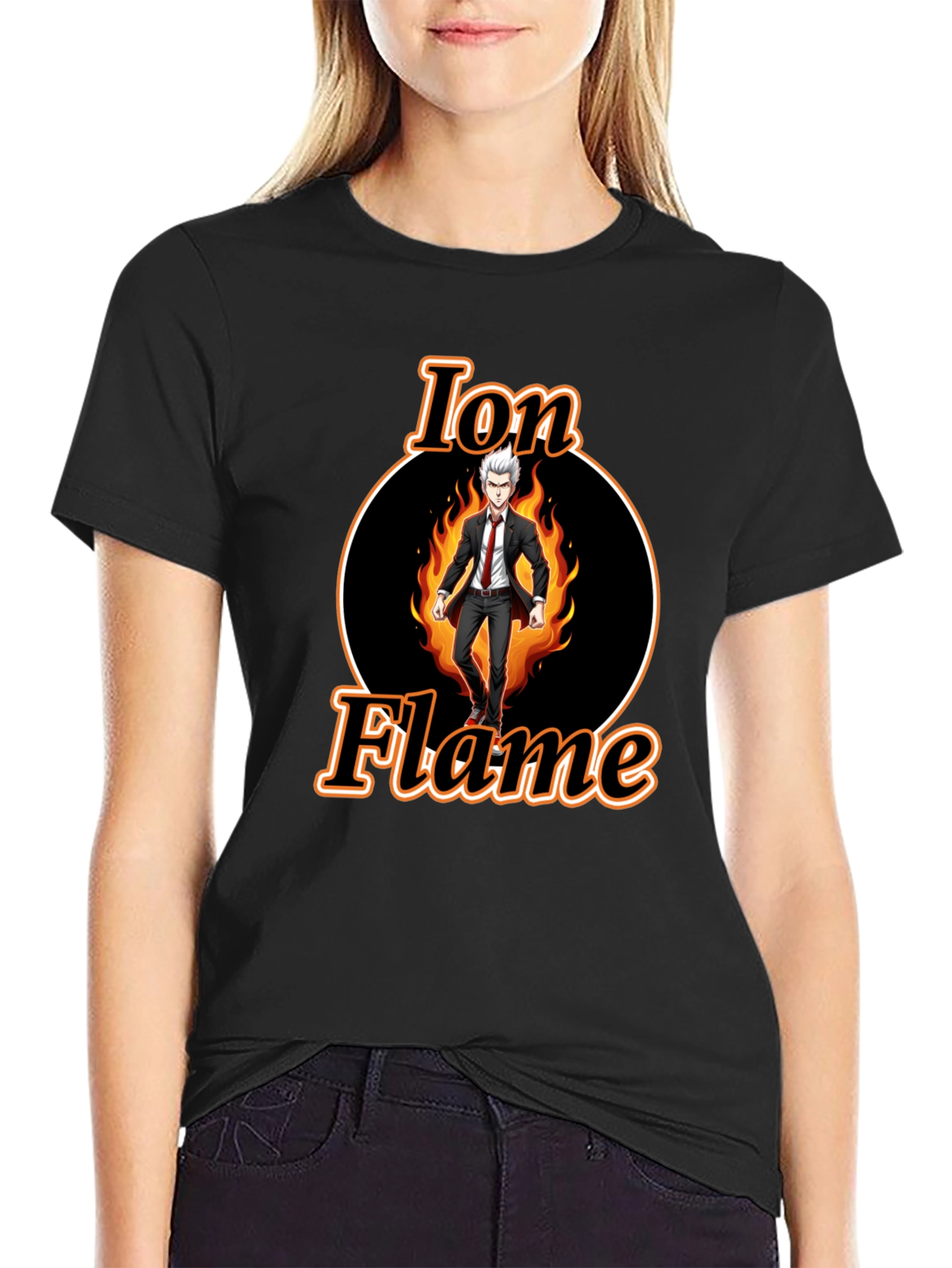 Ion Flame Graphic Tee - Black