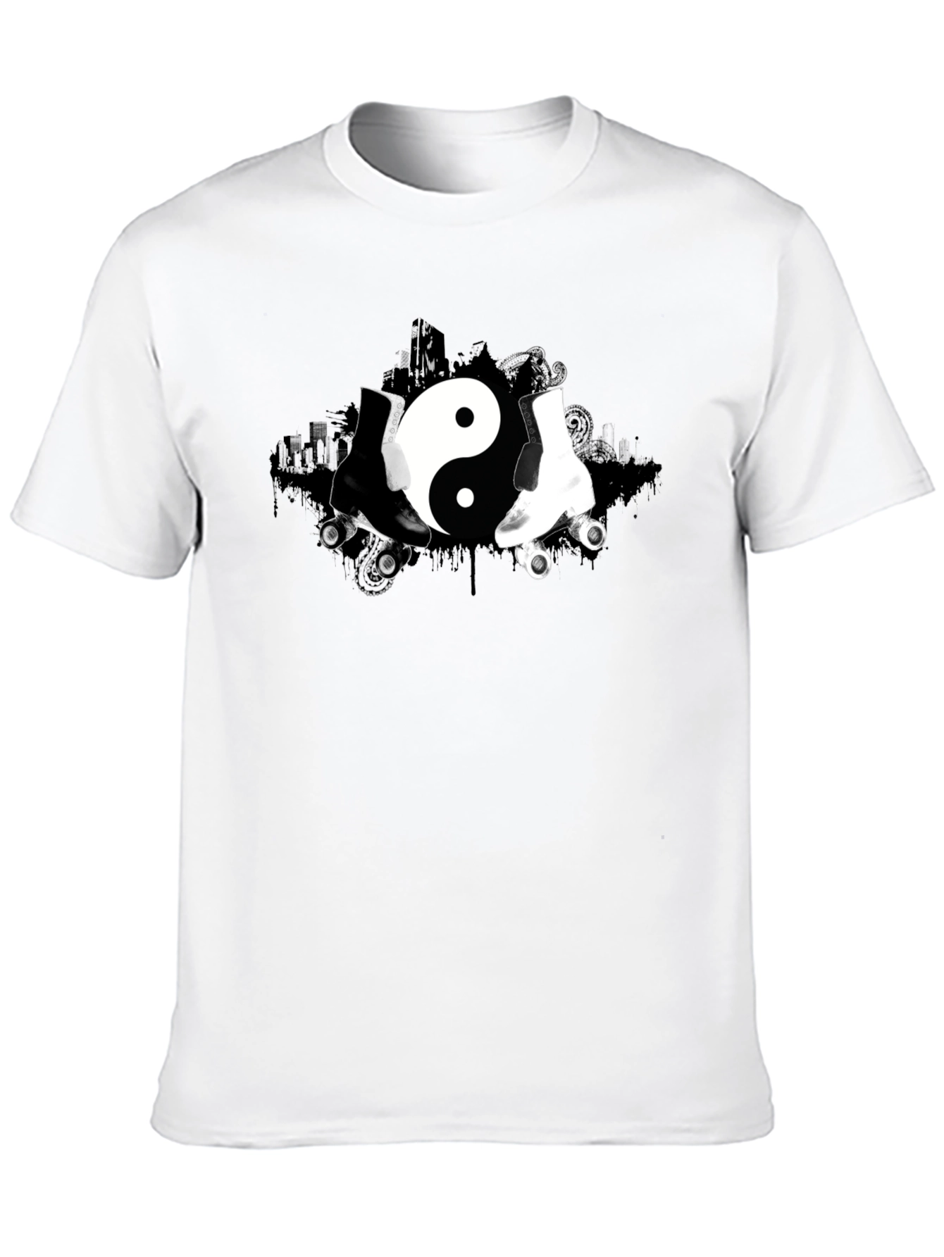 Yin Yang Roller Skate Graphic Tee