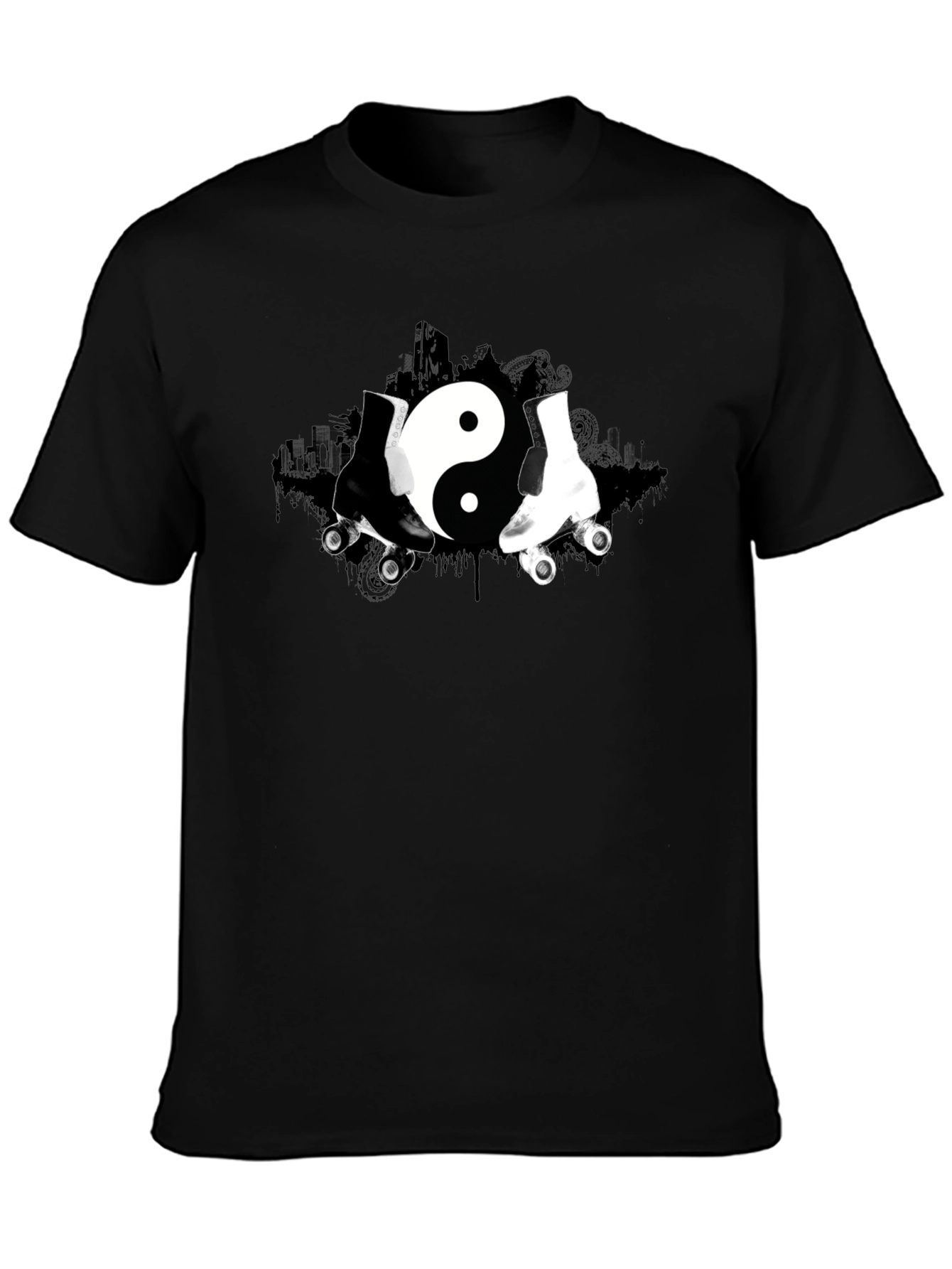 Yin Yang Roller Skate Graphic Tee