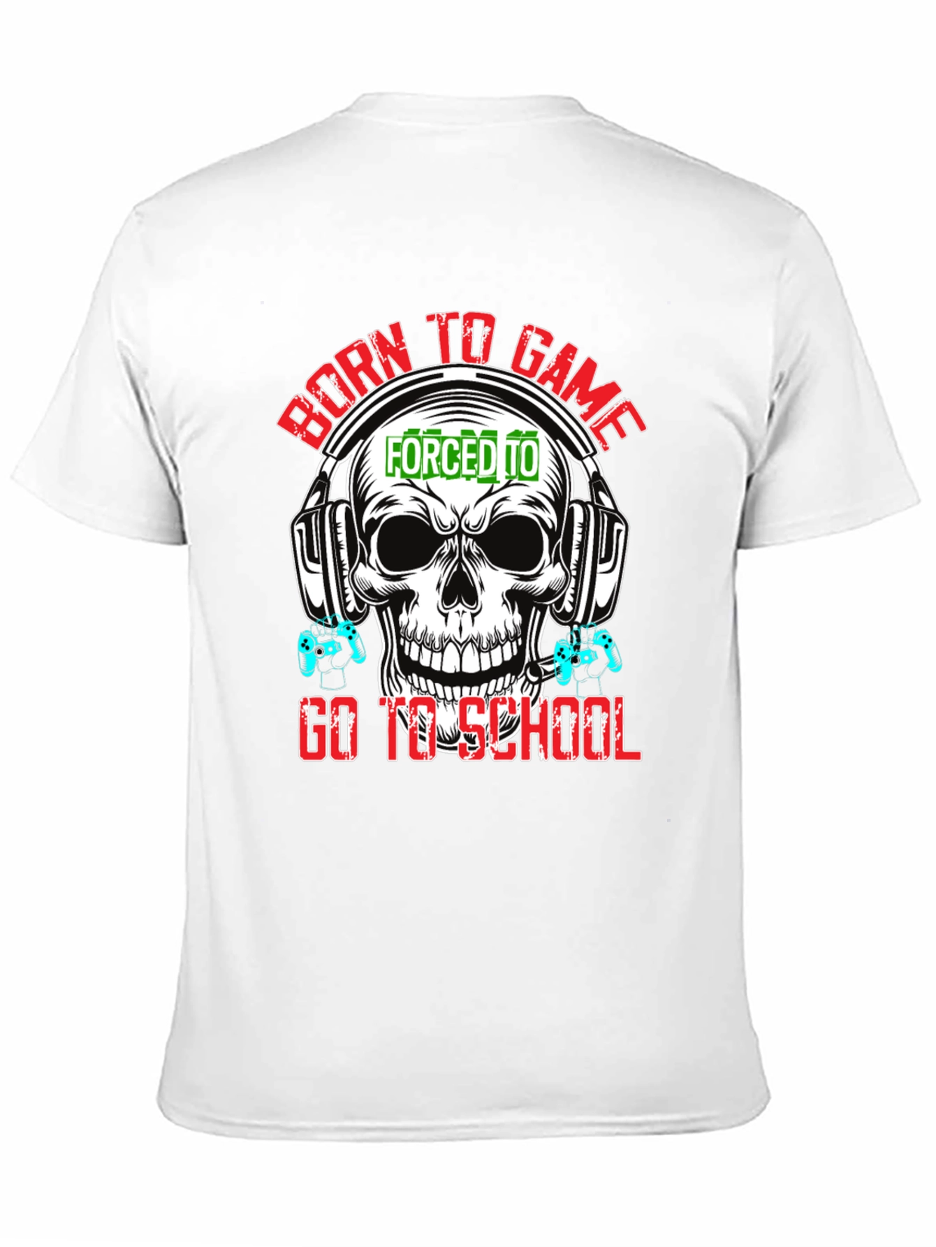 Born To Game Skull Graphic Tee