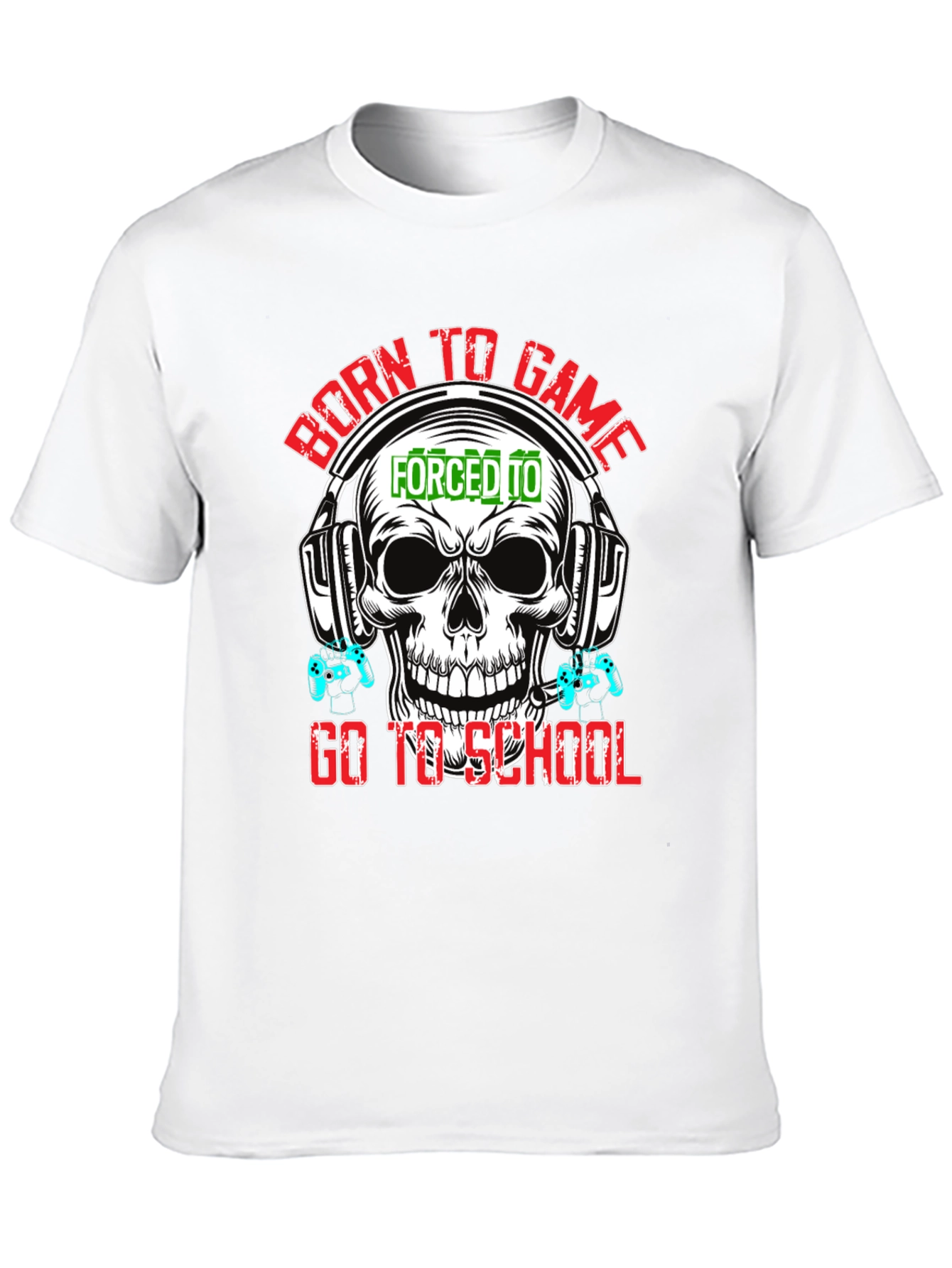 Born To Game Skull Graphic Tee