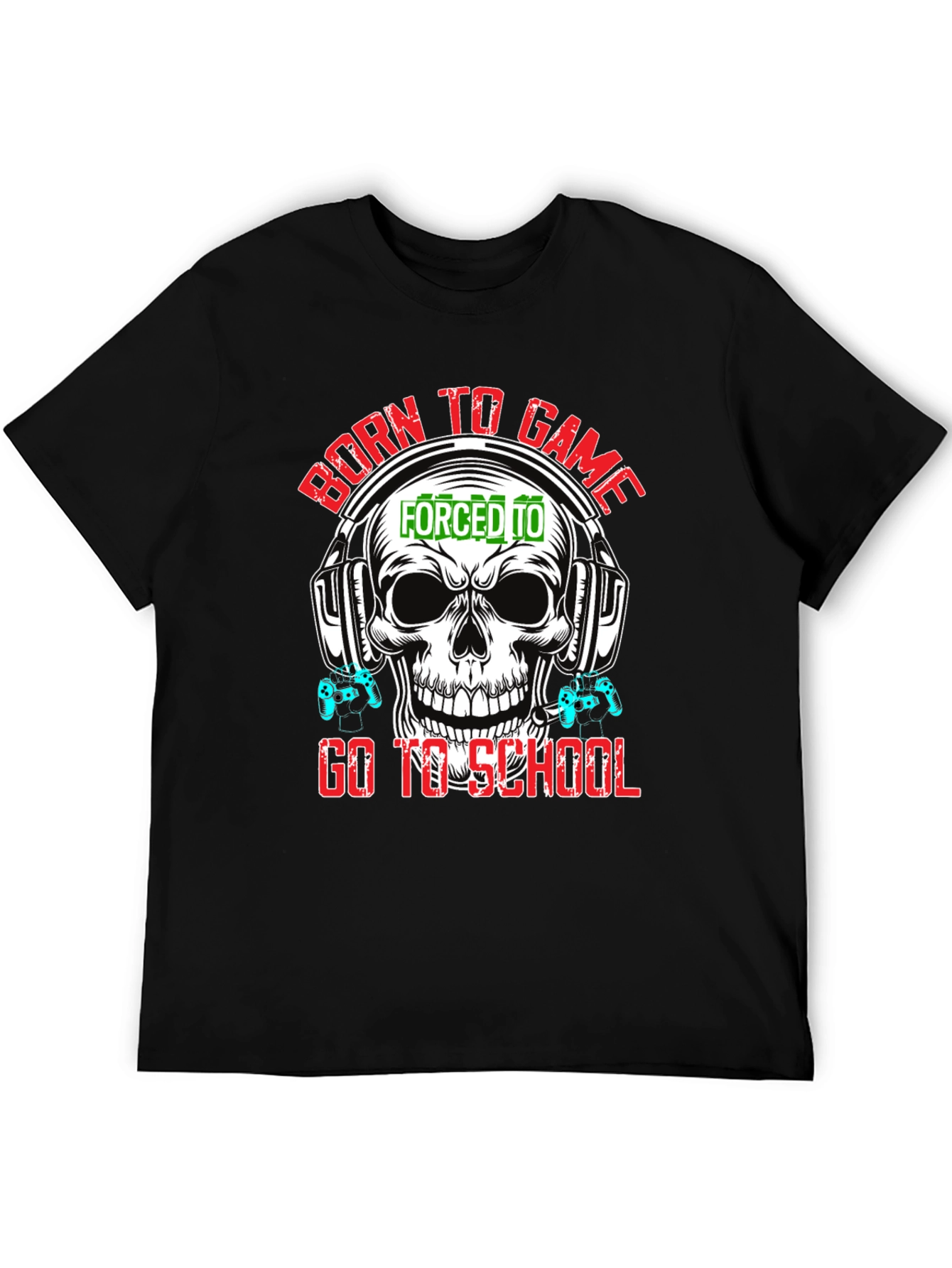 Born To Game Skull Graphic Tee