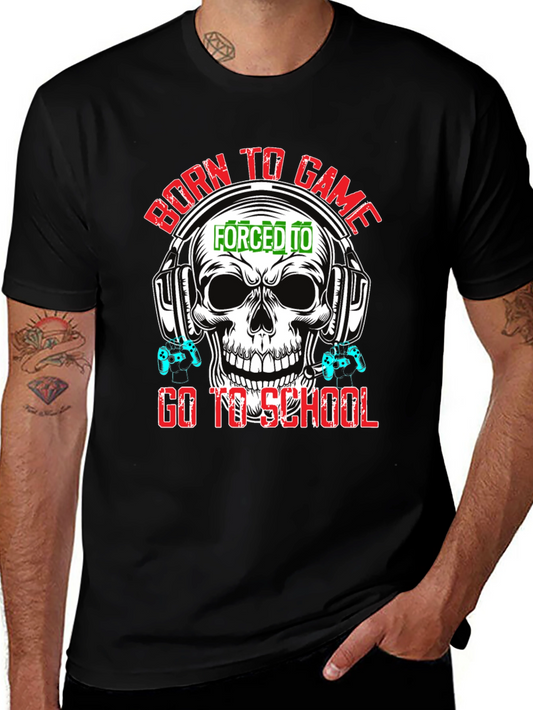 Born To Game Skull Graphic Tee
