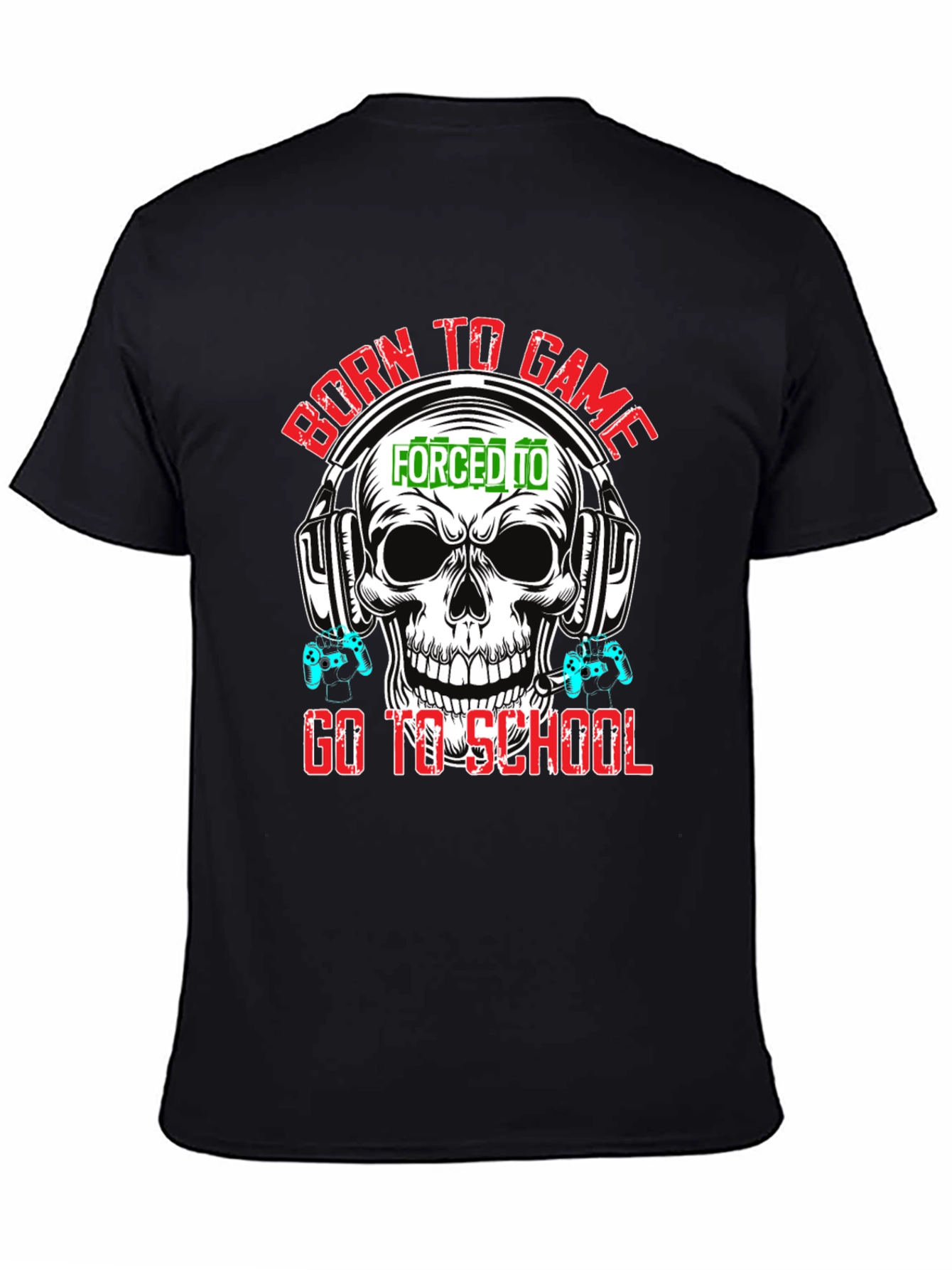 Born To Game Skull Graphic Tee