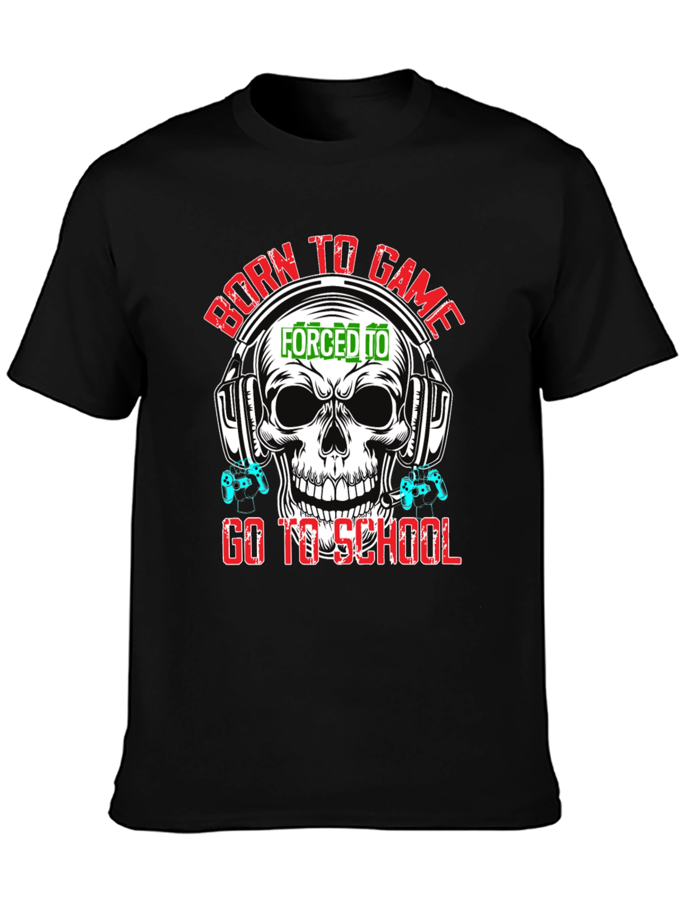 Born To Game Skull Graphic Tee