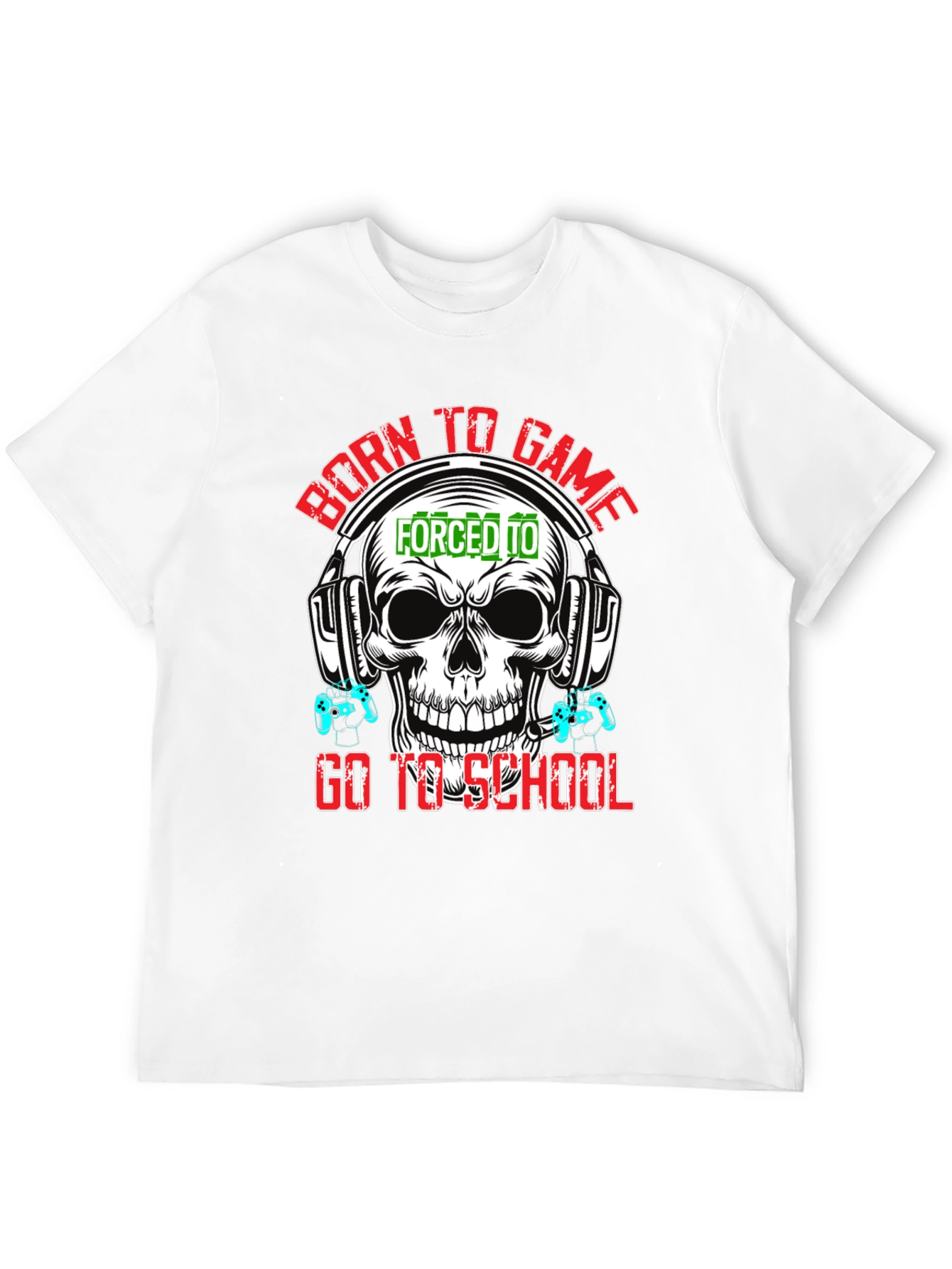 Born To Game Skull Graphic Tee