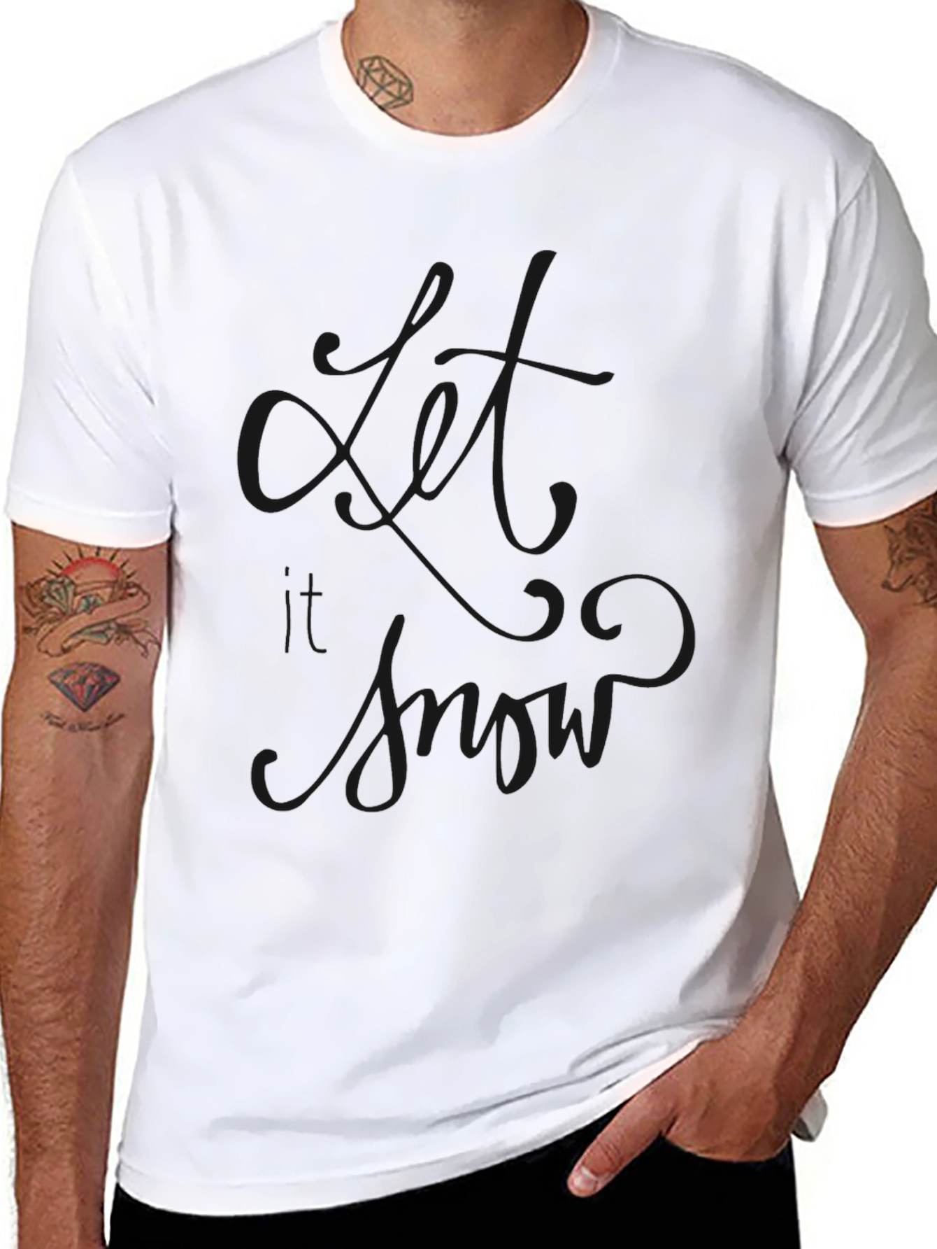 Let It Snow Black T-Shirt