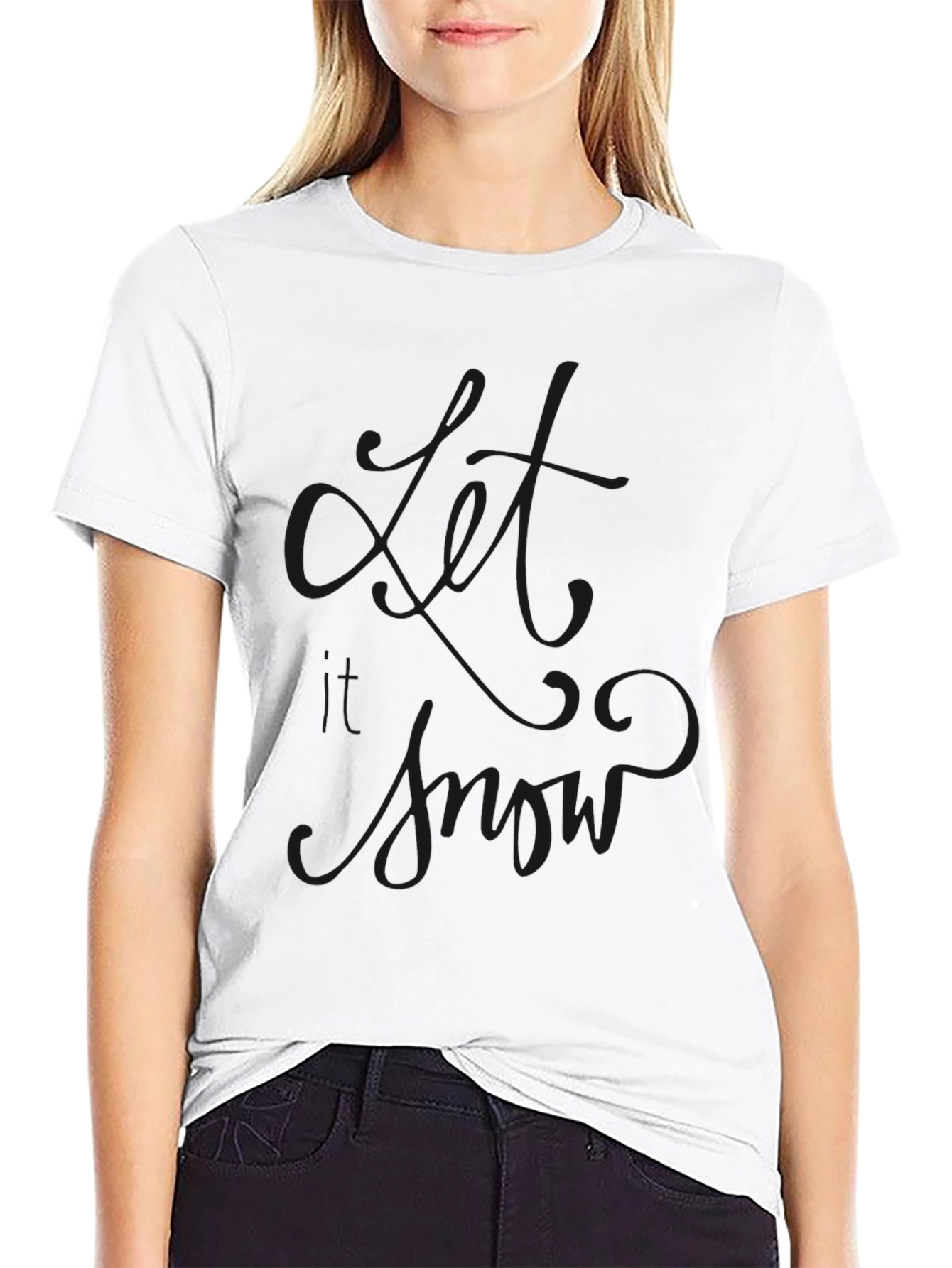 Let It Snow Black T-Shirt