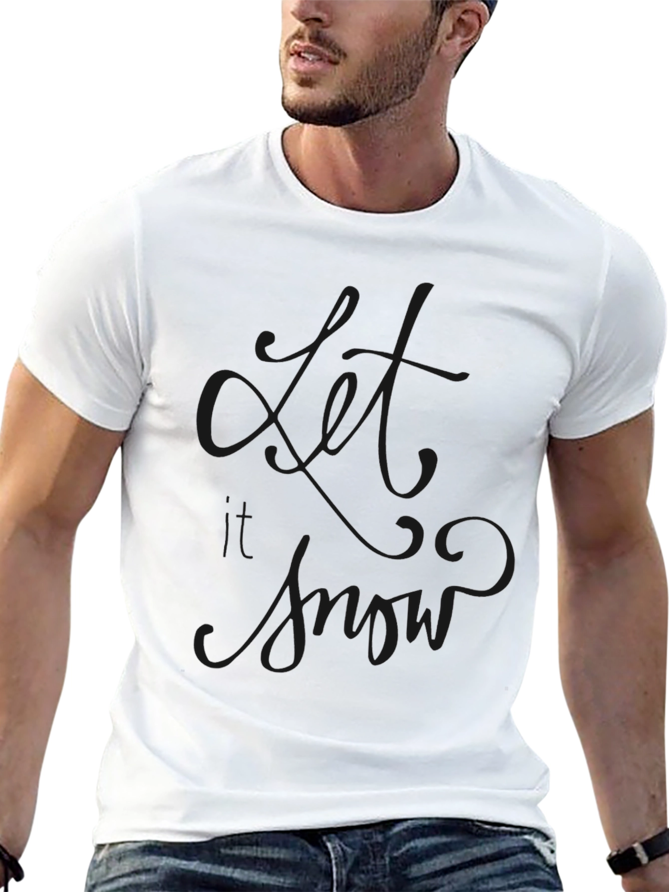 Let It Snow Black T-Shirt