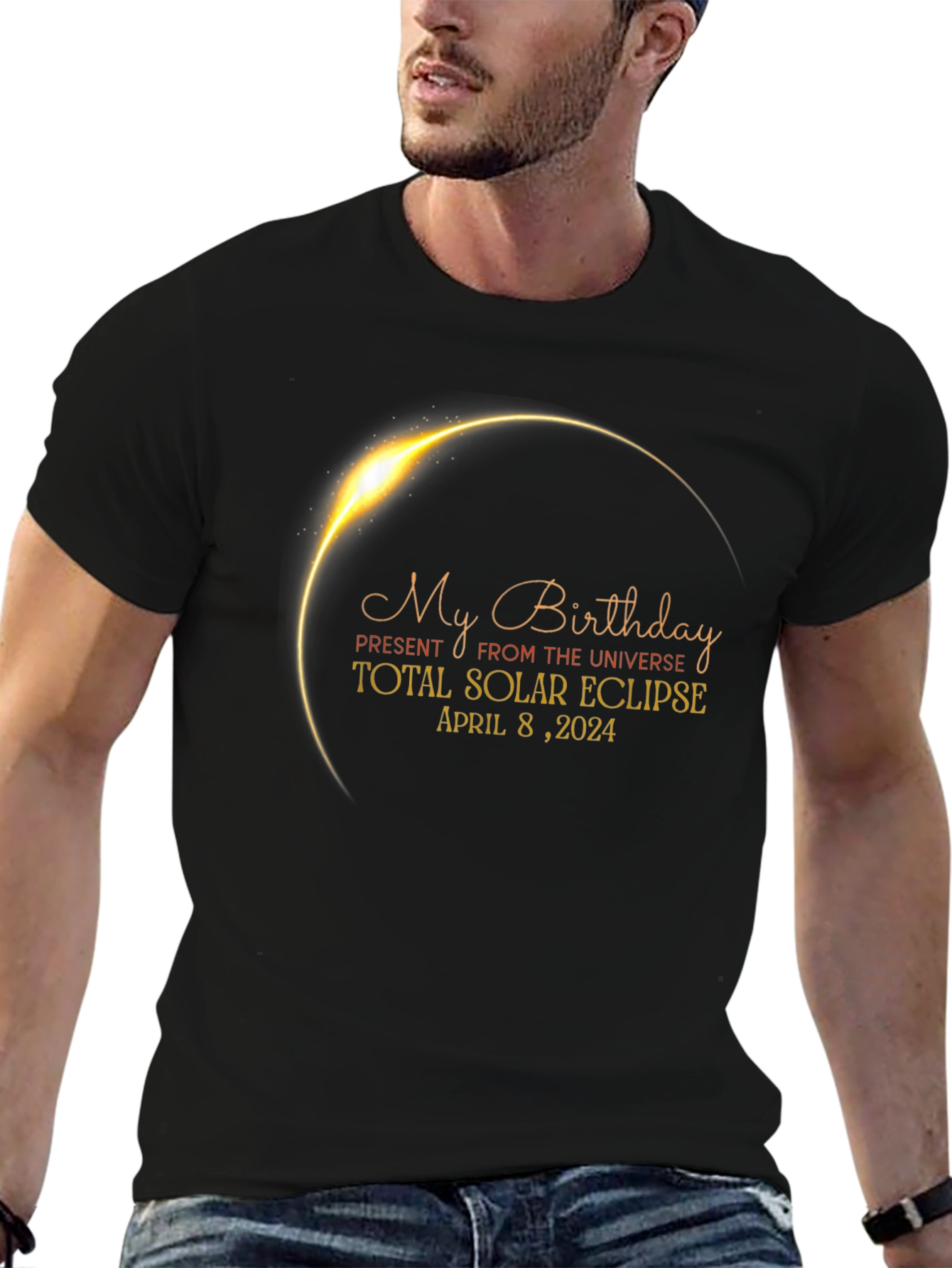 Total Solar Eclipse Birthday T-Shirt April 8 2024