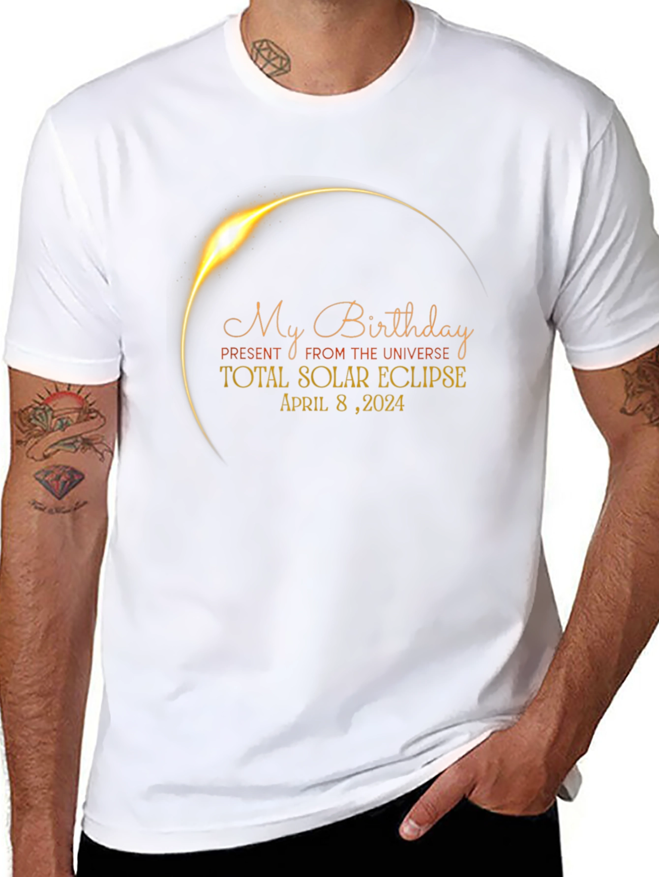 Total Solar Eclipse Birthday T-Shirt April 8 2024