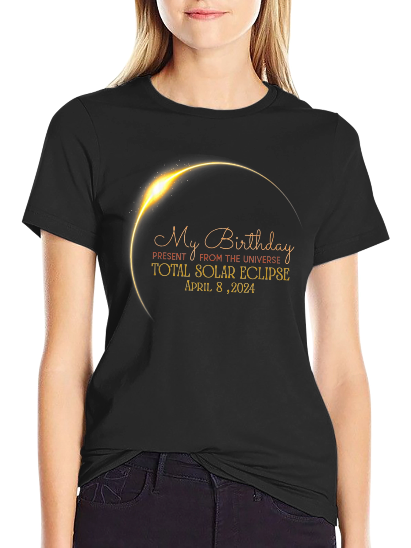 Total Solar Eclipse Birthday T-Shirt April 8 2024