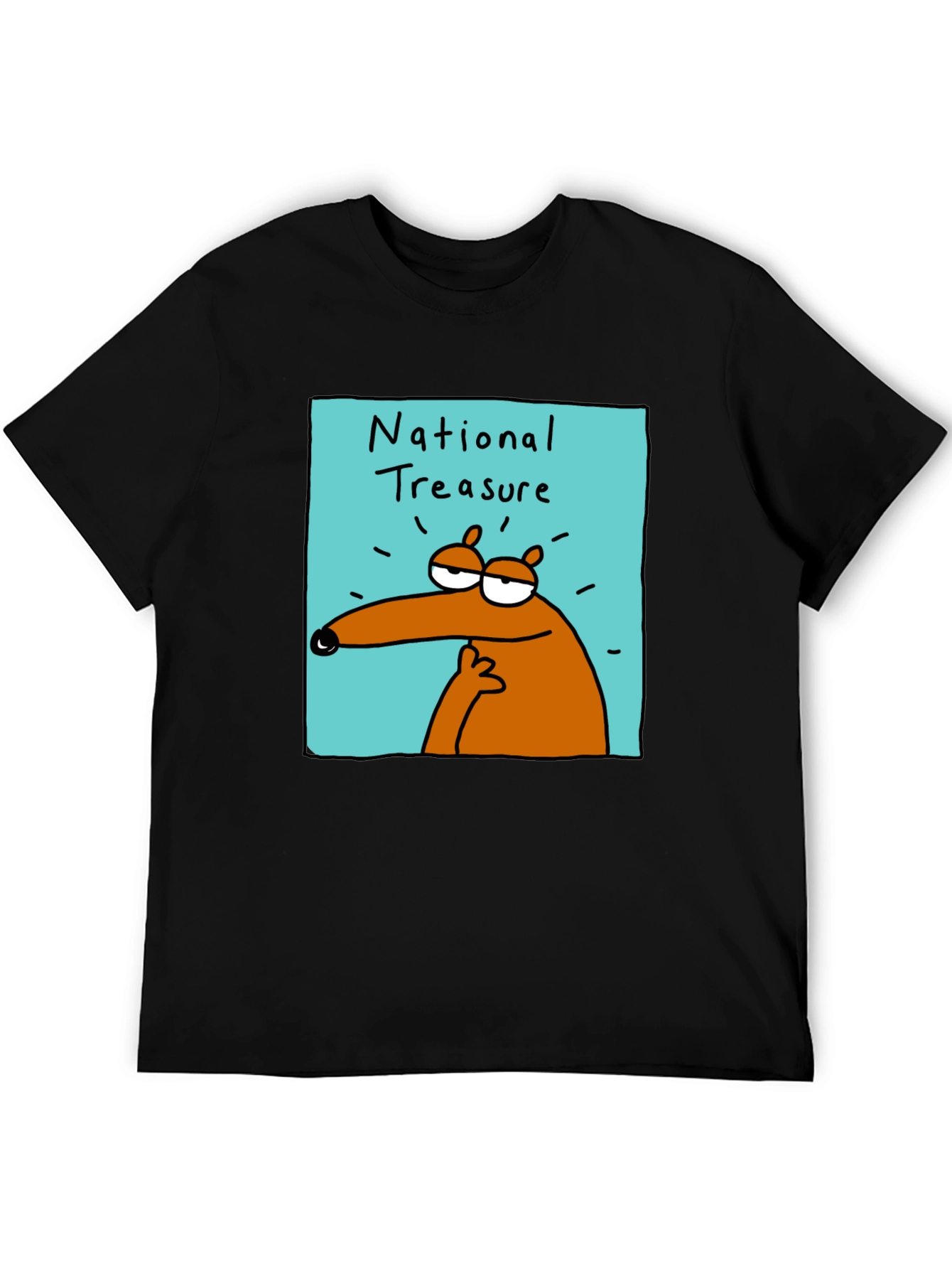 National Treasure Cartoon T-Shirt - Black