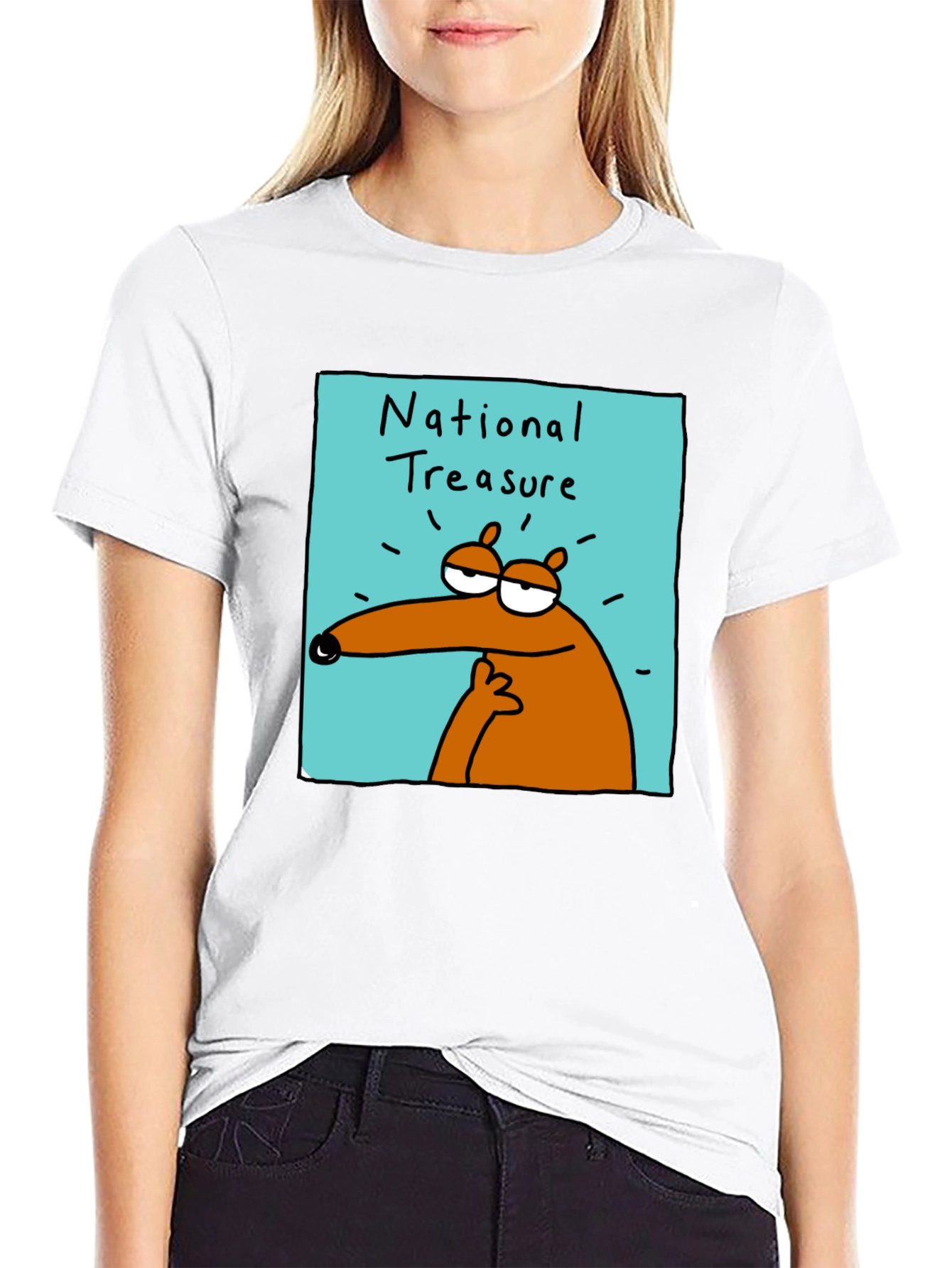 National Treasure Cartoon T-Shirt - Black