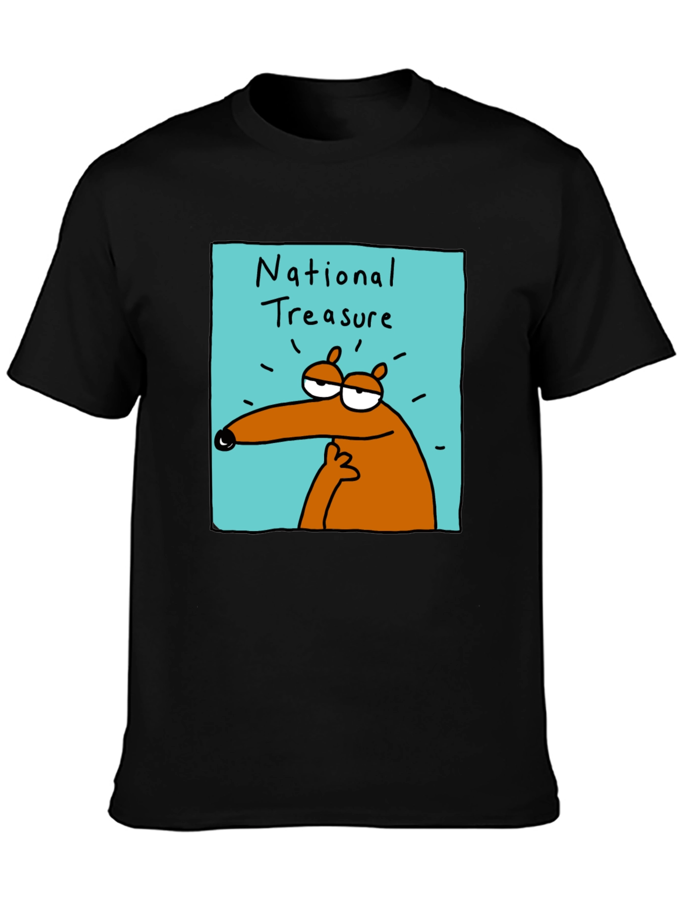 National Treasure Cartoon T-Shirt - Black