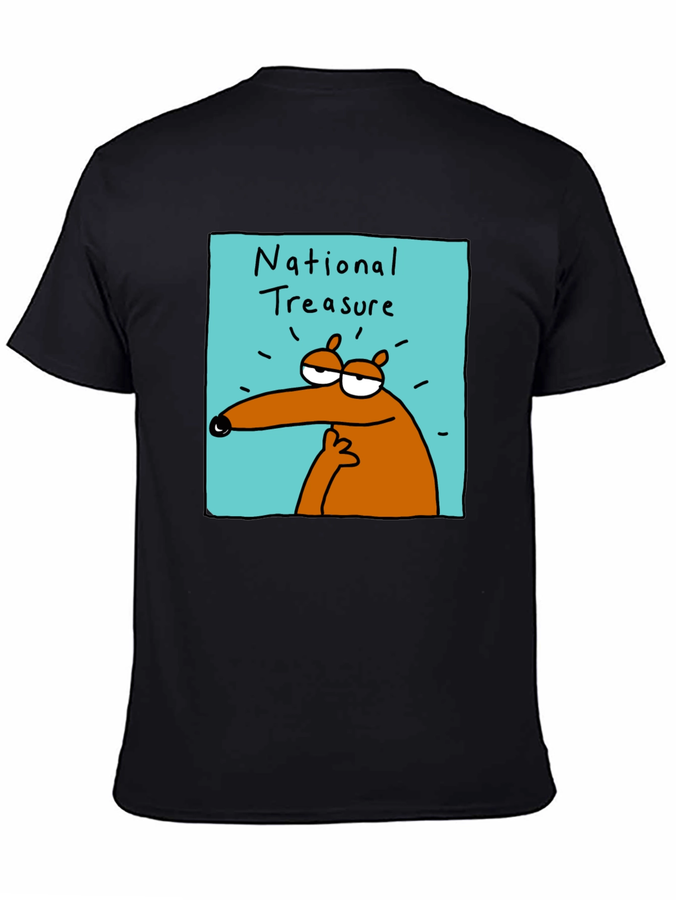 National Treasure Cartoon T-Shirt - Black