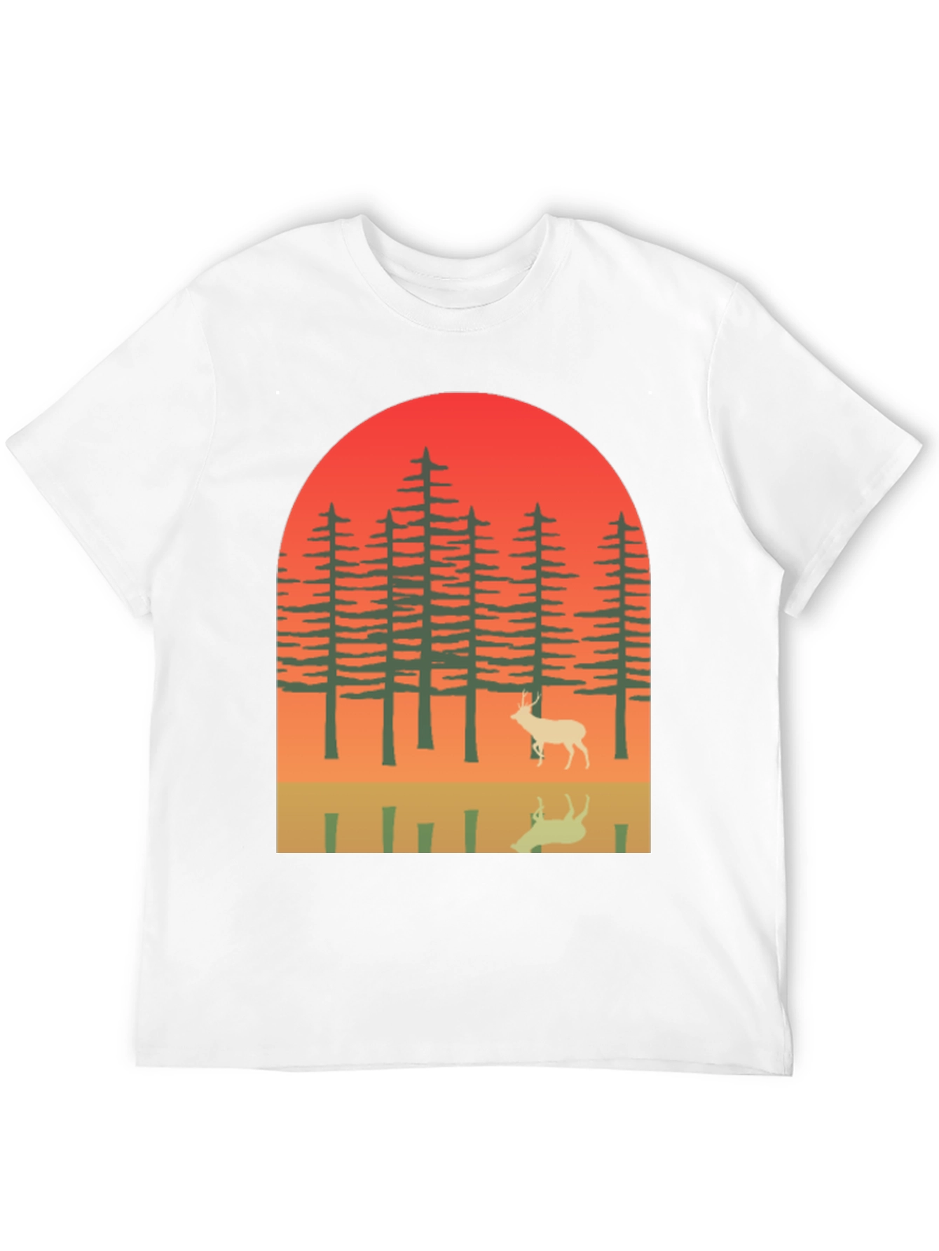Retro Deer Forest Graphic Tee