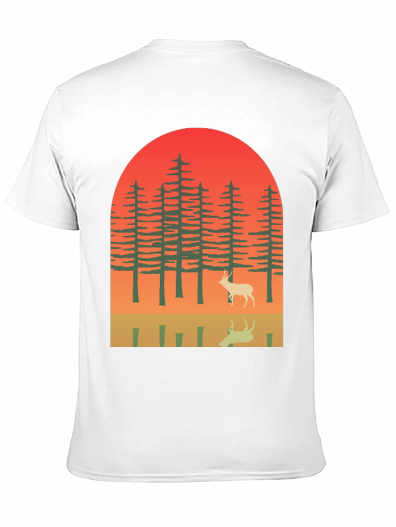Retro Deer Forest Graphic Tee