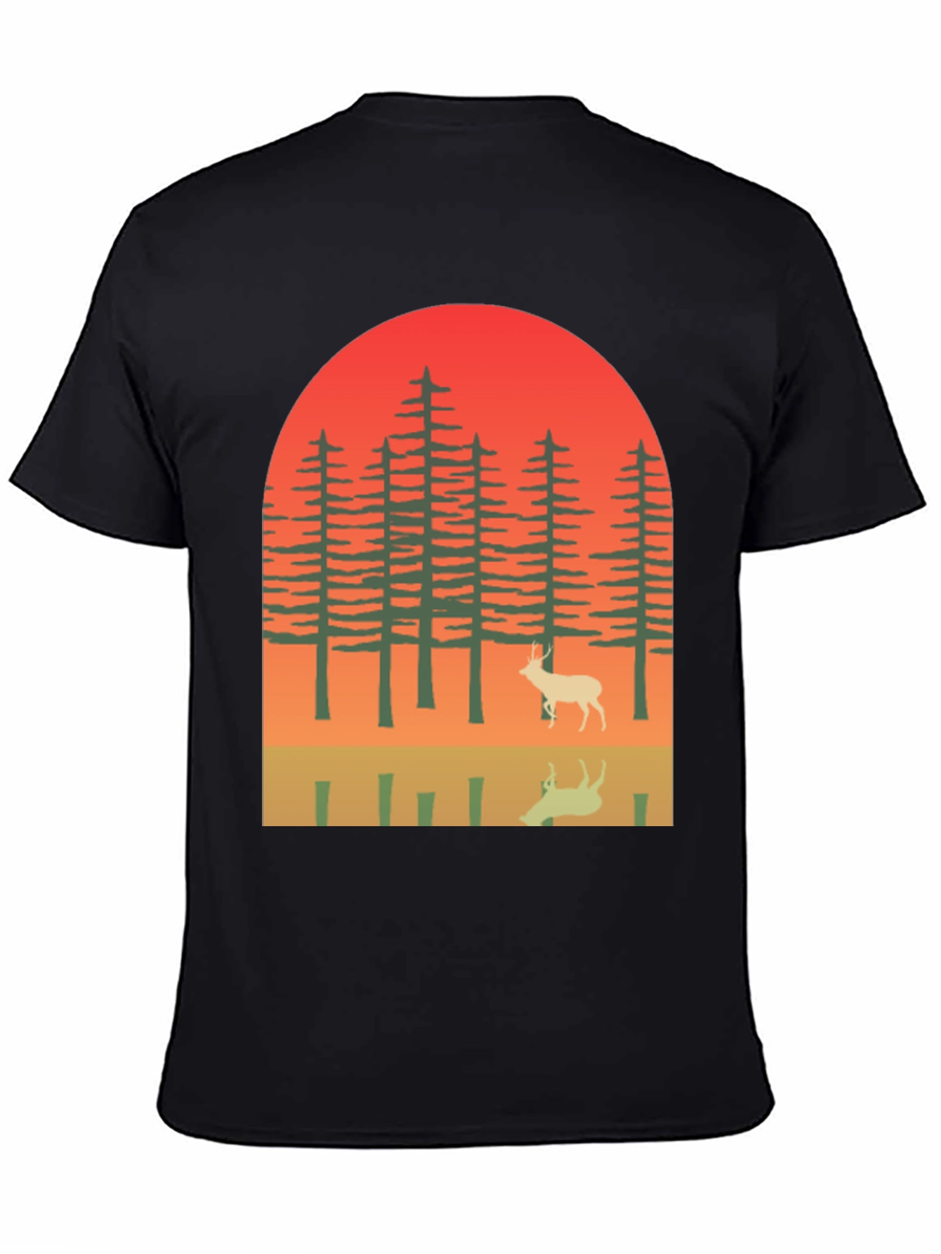 Retro Deer Forest Graphic Tee