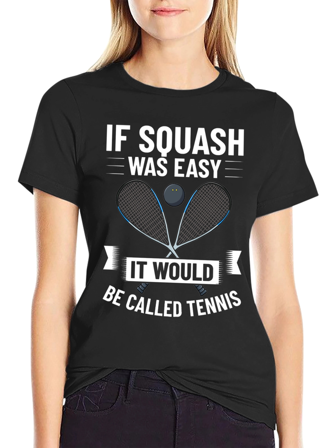 Squash Player Graphic Tee - Funny Tennis Alternative Shirt