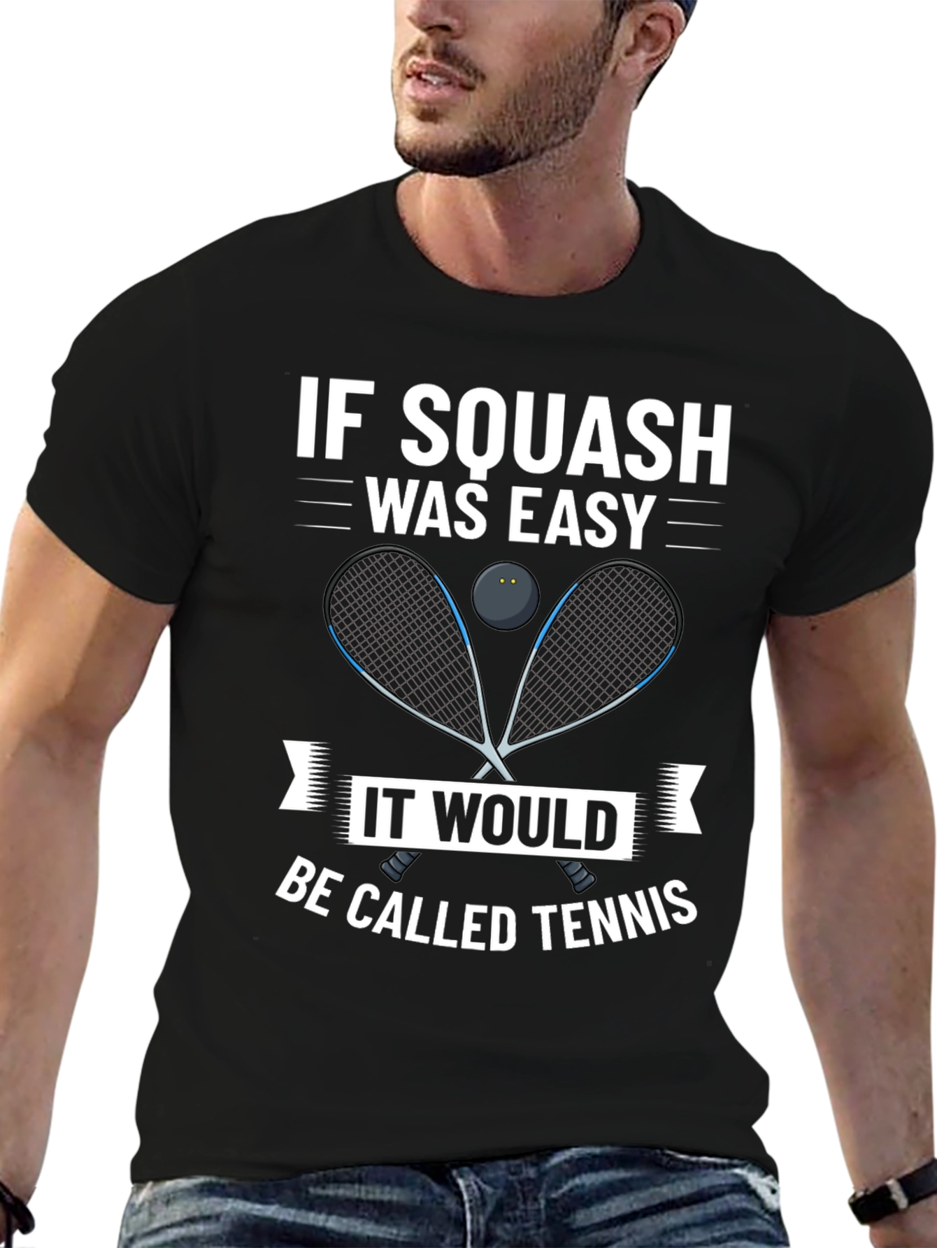 Squash Player Graphic Tee - Funny Tennis Alternative Shirt