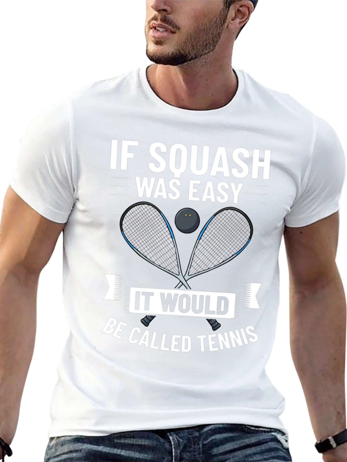 Squash Player Graphic Tee - Funny Tennis Alternative Shirt