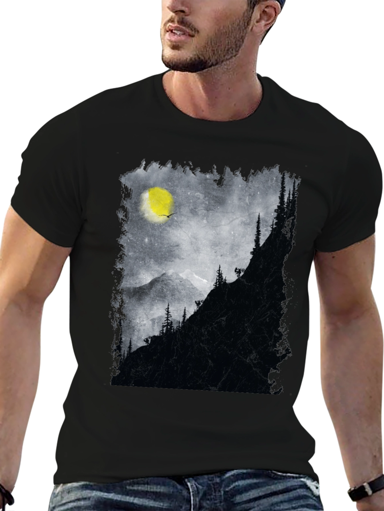 Mountain Bike Silhouette Graphic Tee - Adventure Ready