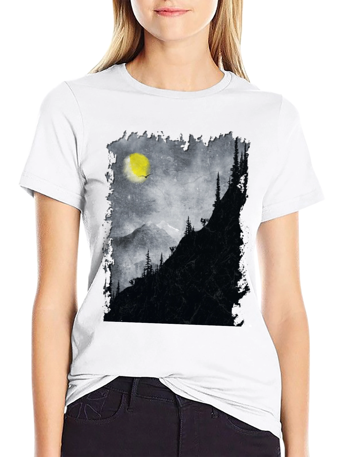 Mountain Bike Silhouette Graphic Tee - Adventure Ready