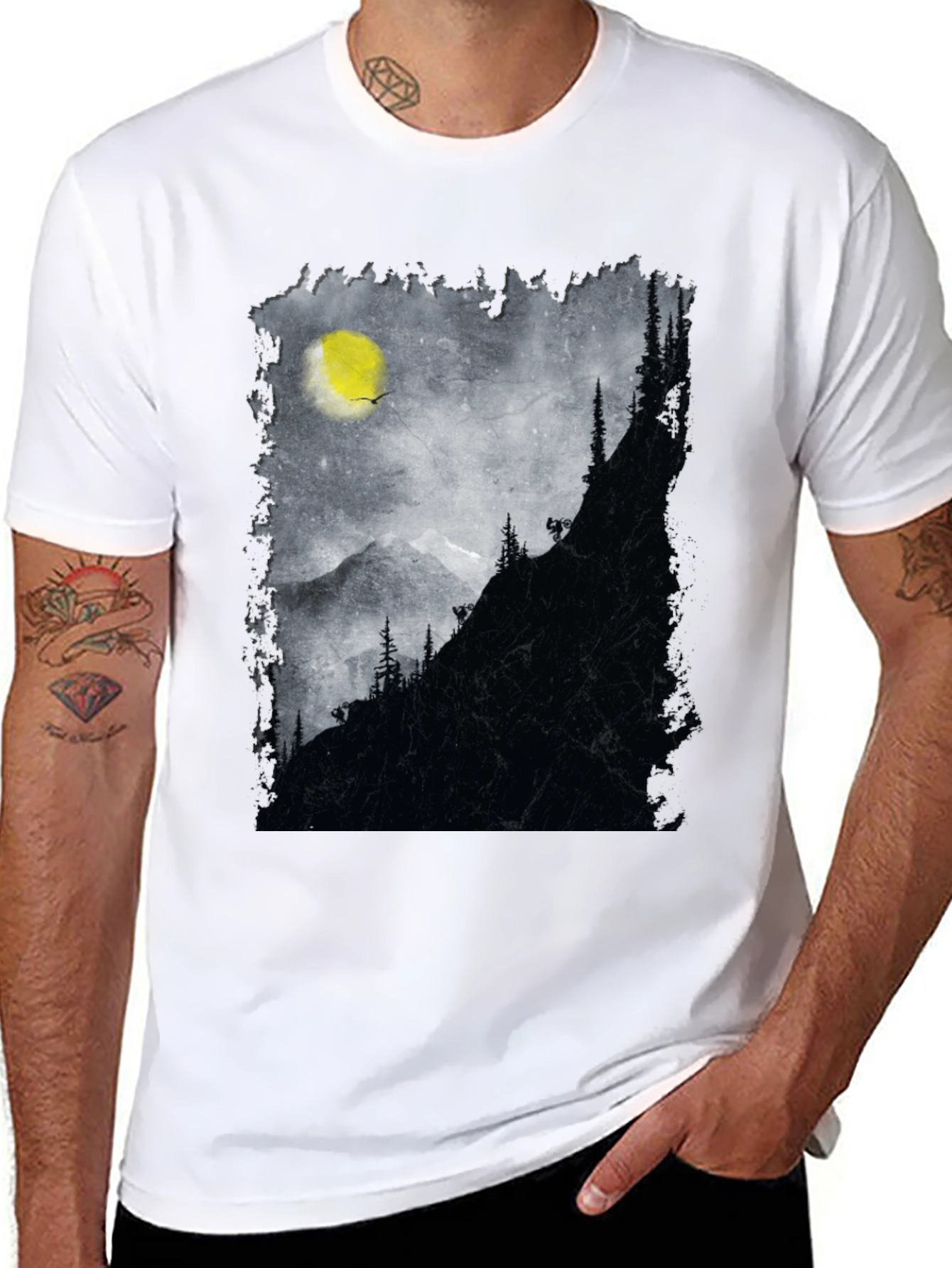 Mountain Bike Silhouette Graphic Tee - Adventure Ready