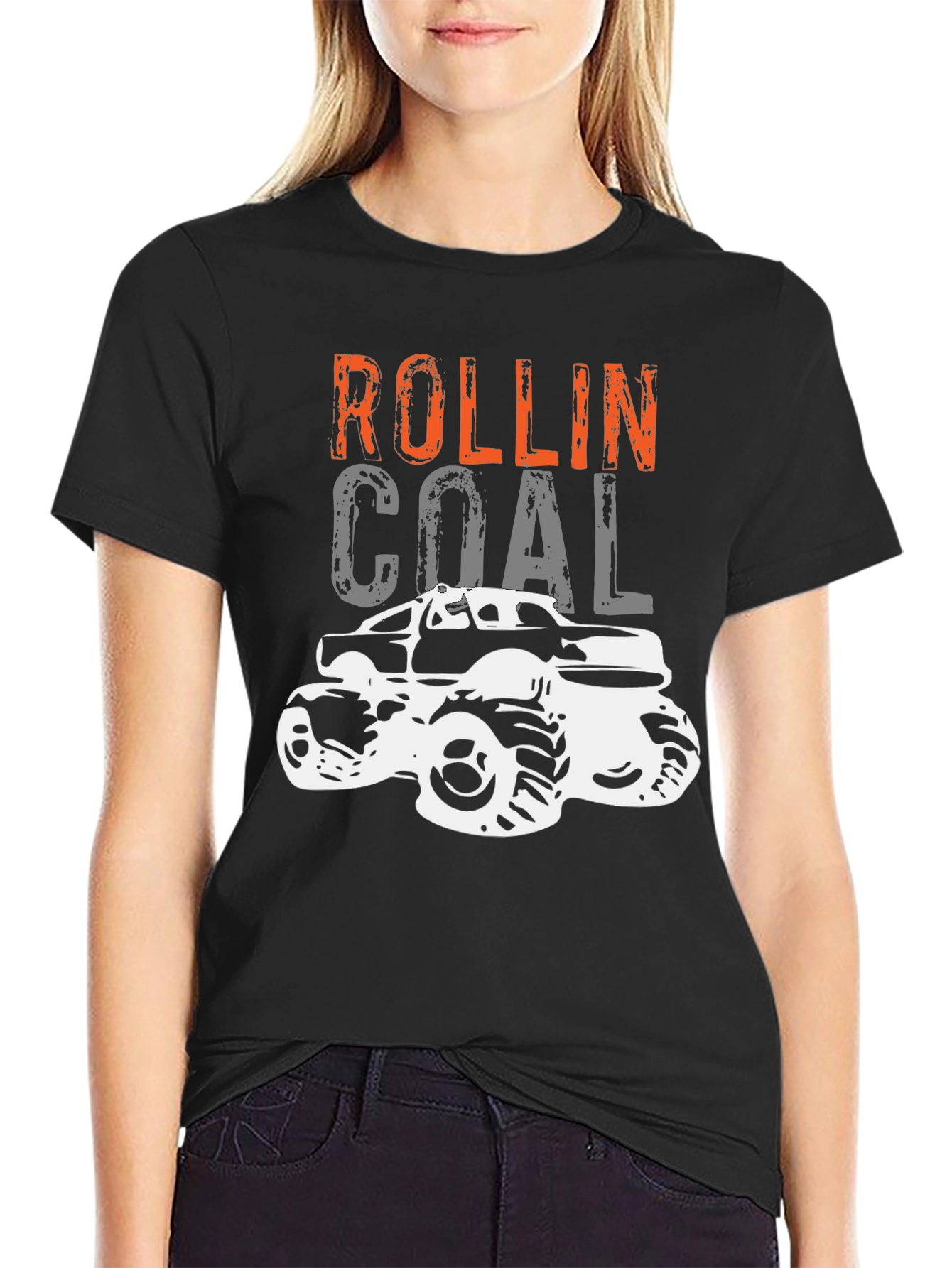 Rollin Coal T-Shirt - Black Monster Truck Graphic Tee