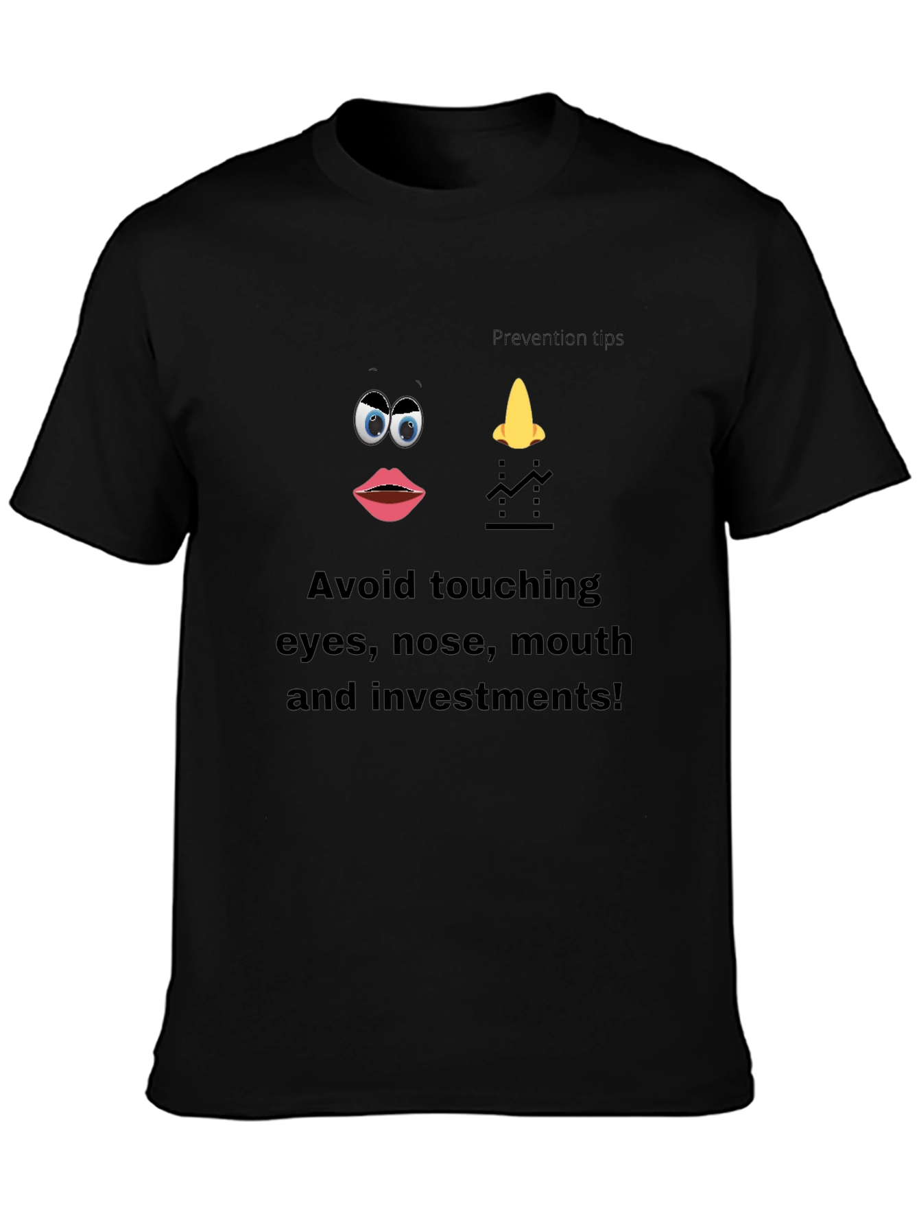 Funny Prevention Tips Black T-Shirt